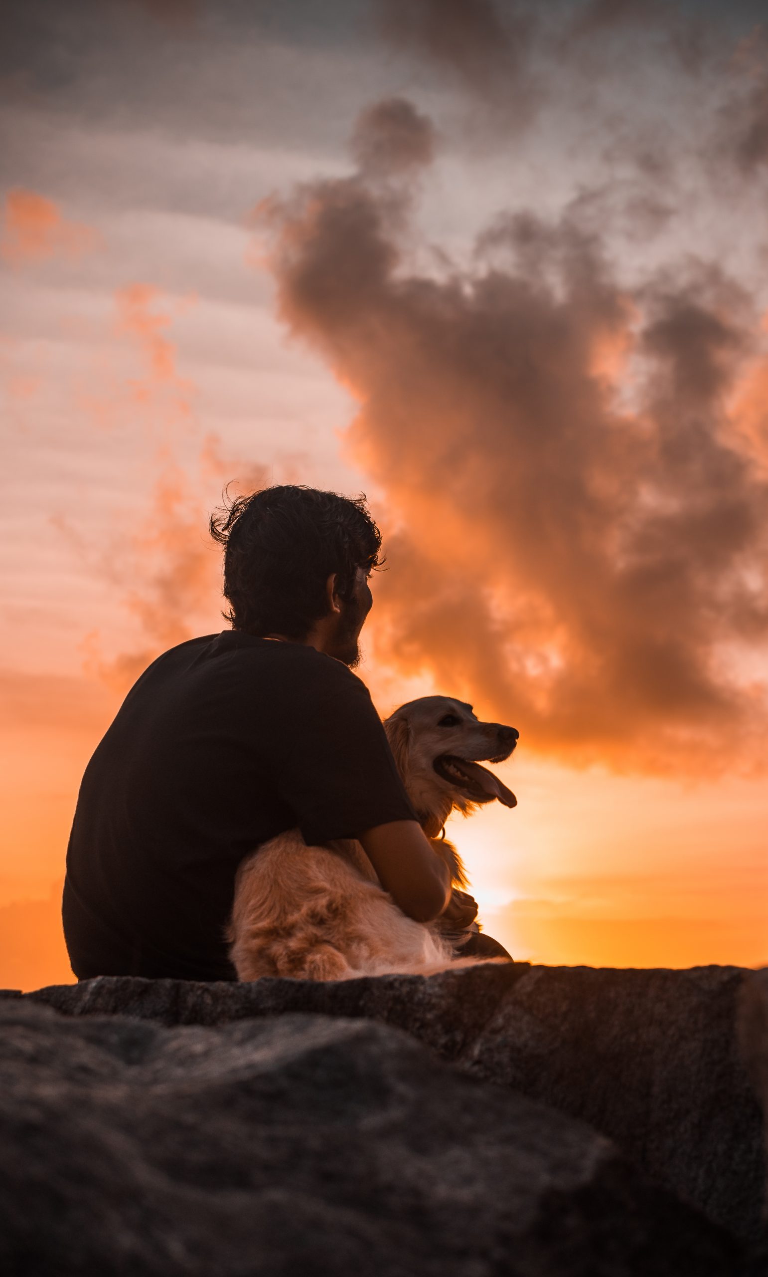 Man with dog