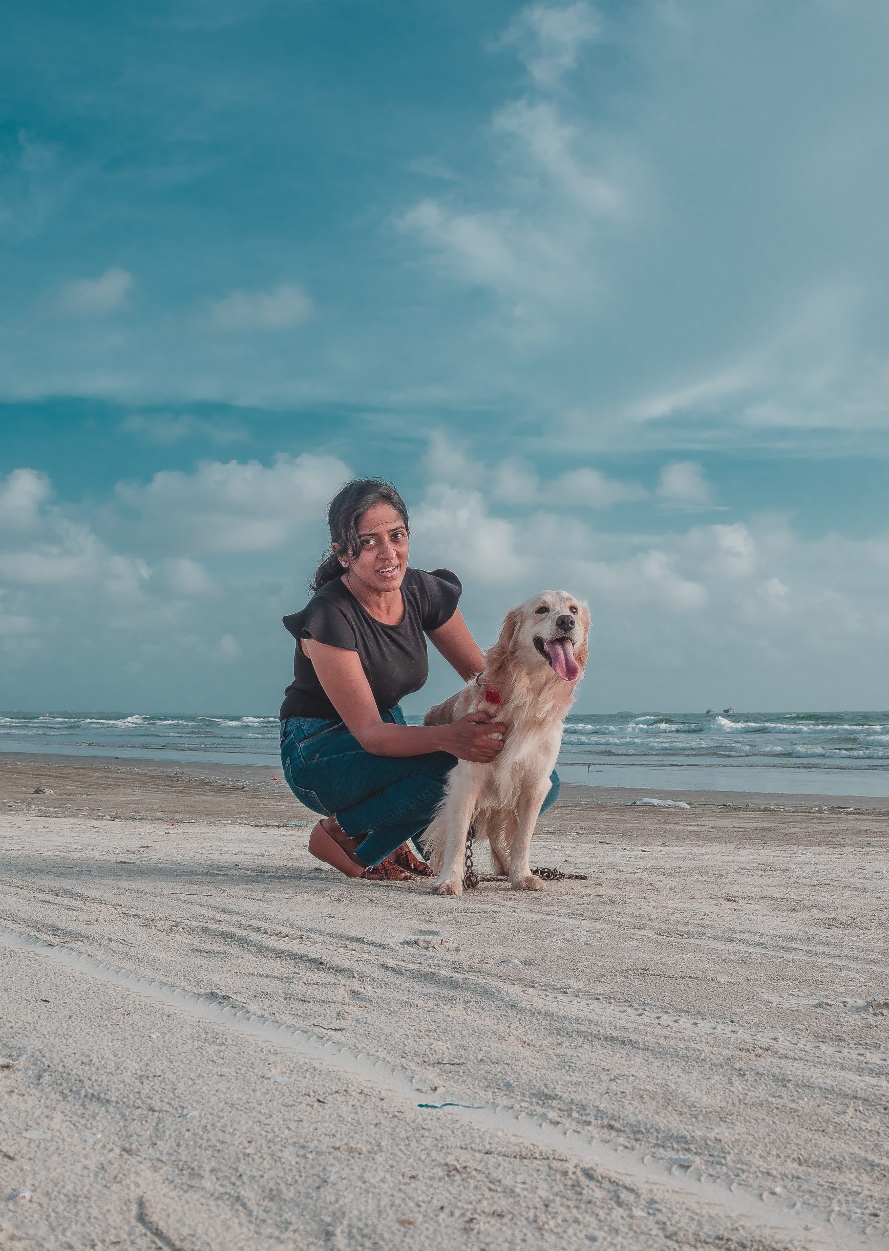 Girl with dog