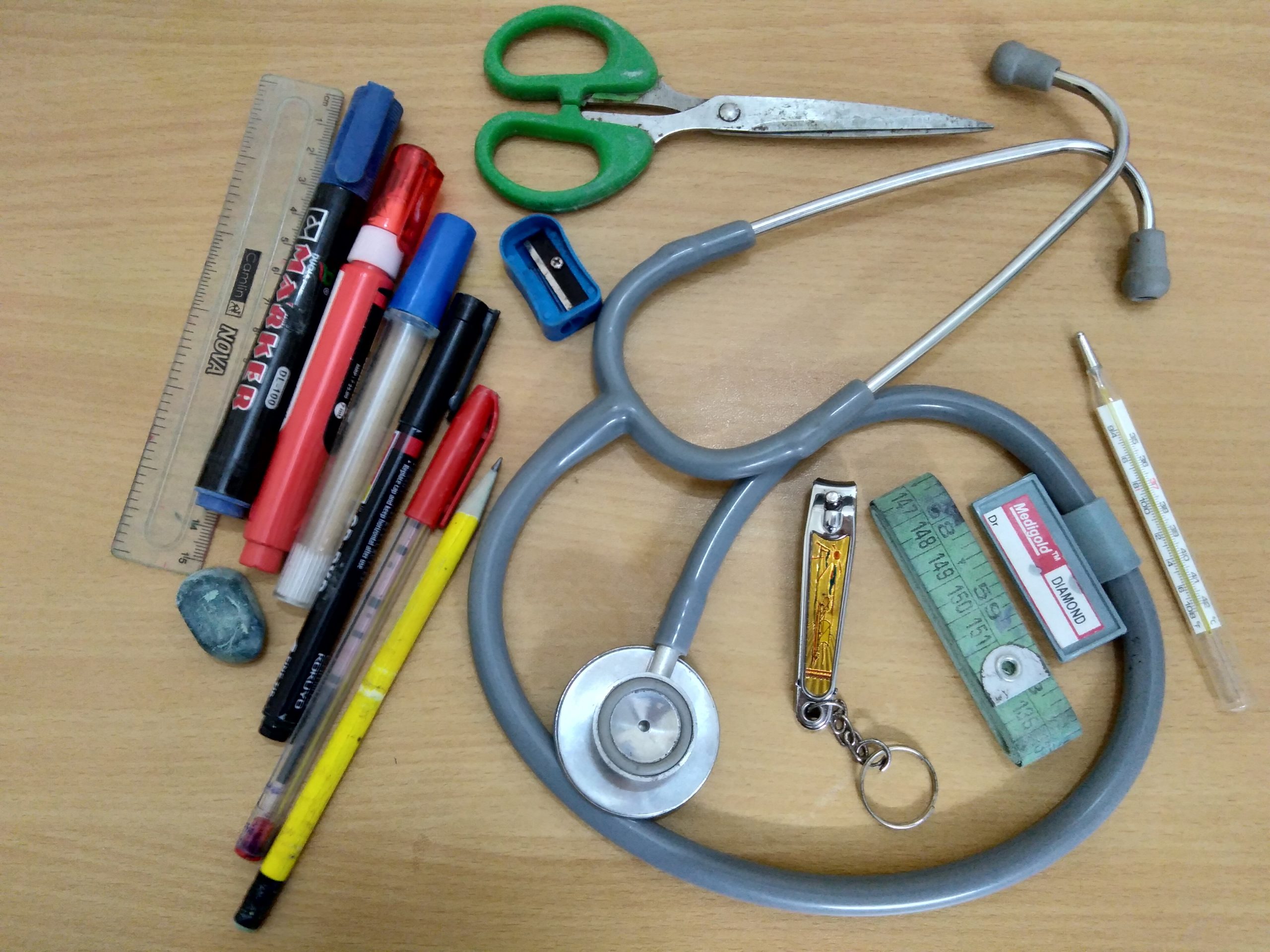 stethoscope and stationary
