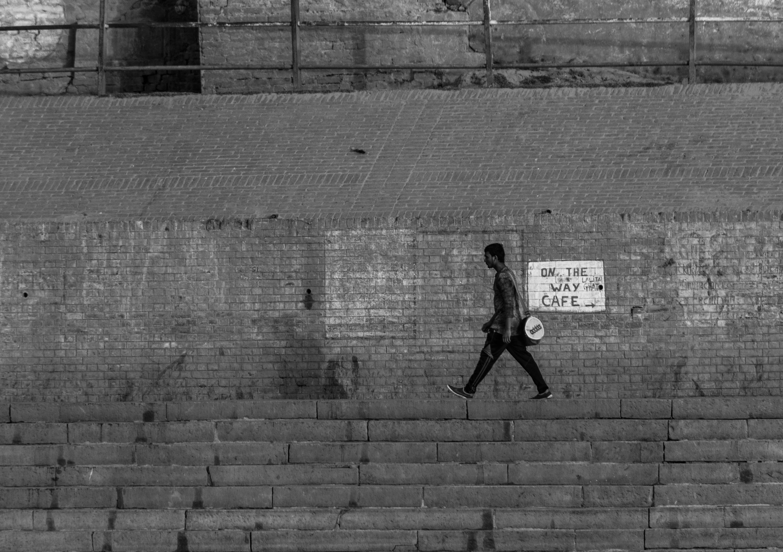 A boy walking