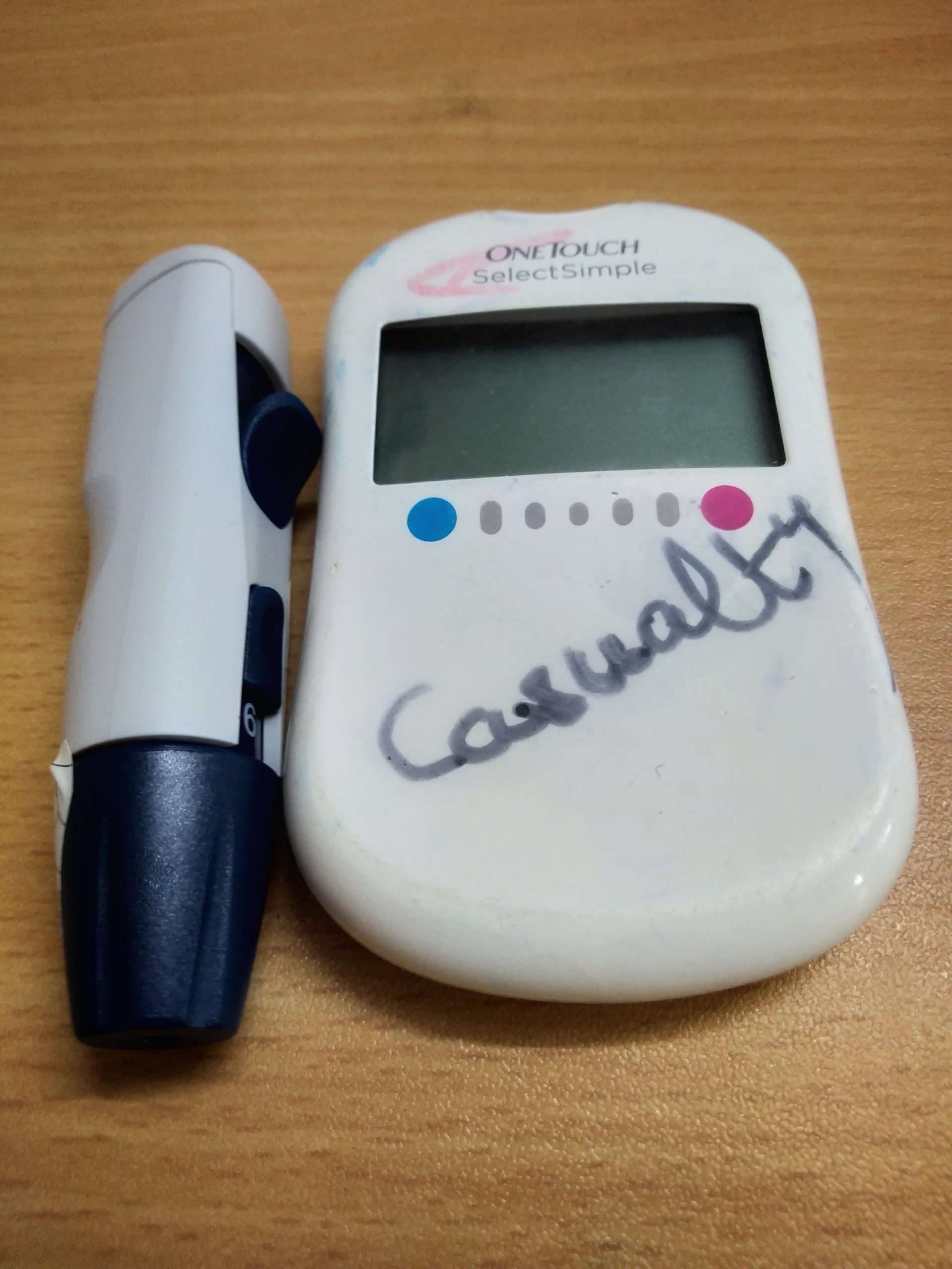 A glucometer with pricker
