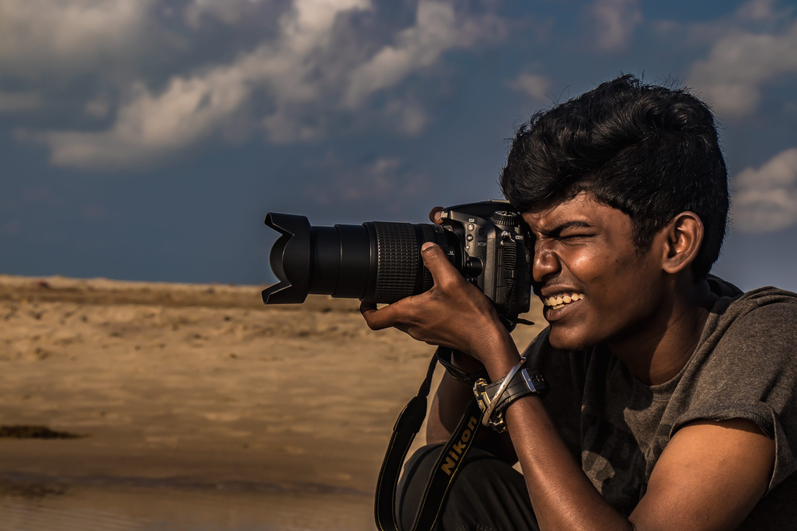 A photographer taking a shot