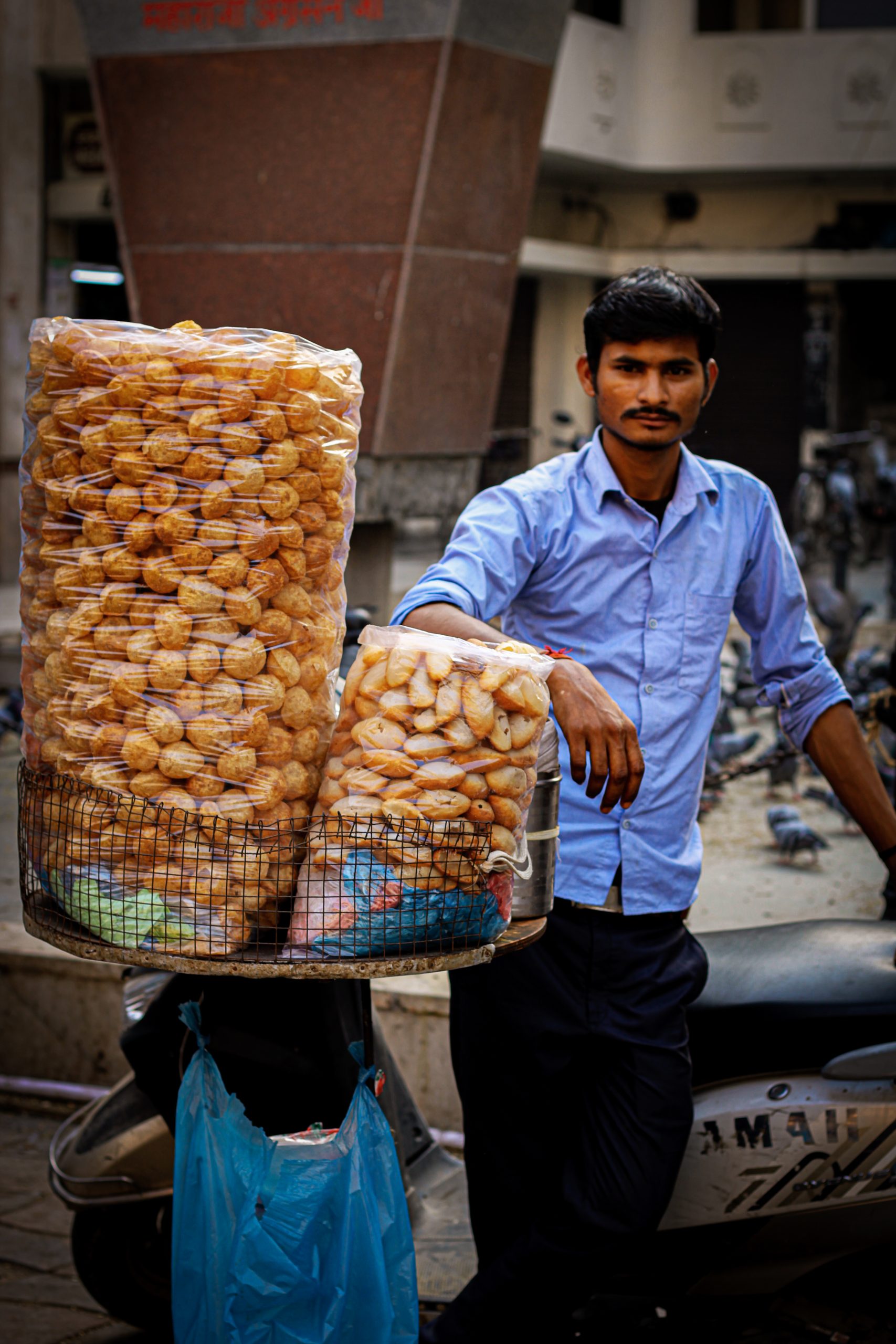 A street food seller