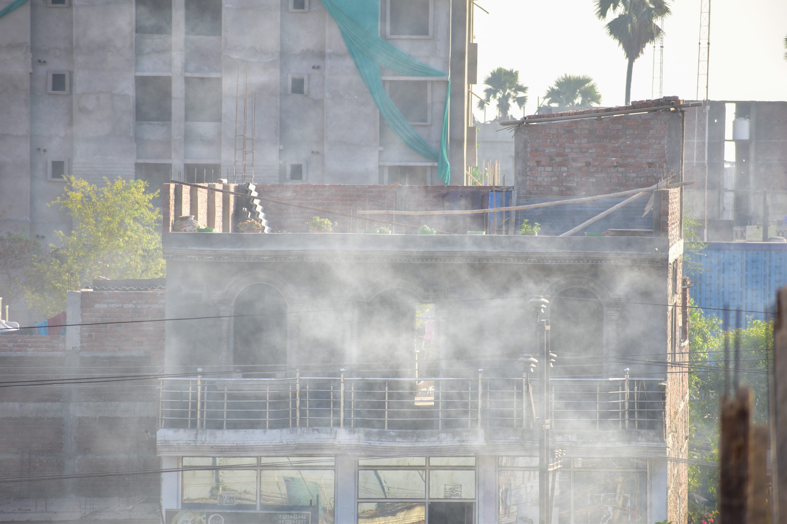 Air Pollution near a building