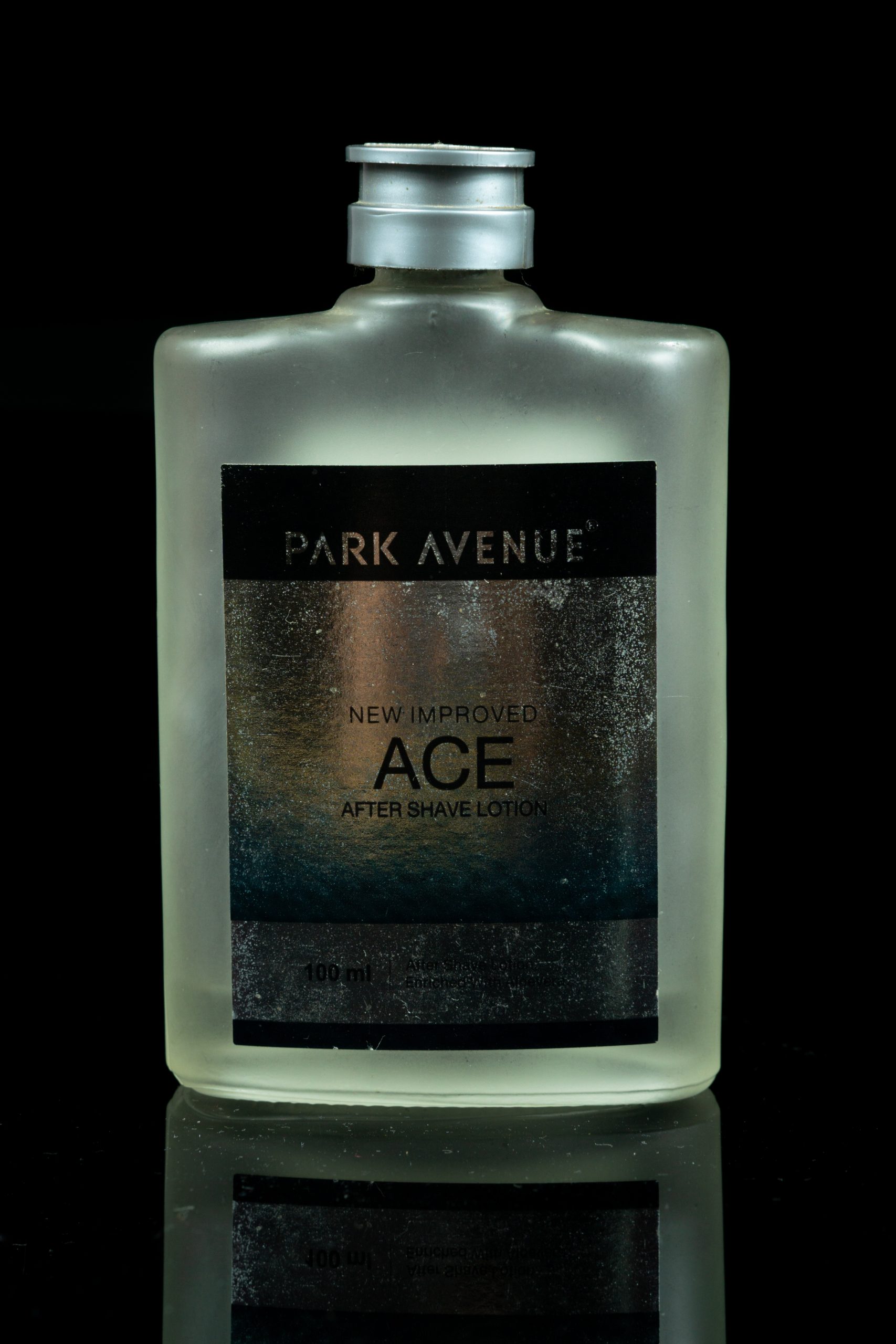 An after shave lotion bottle