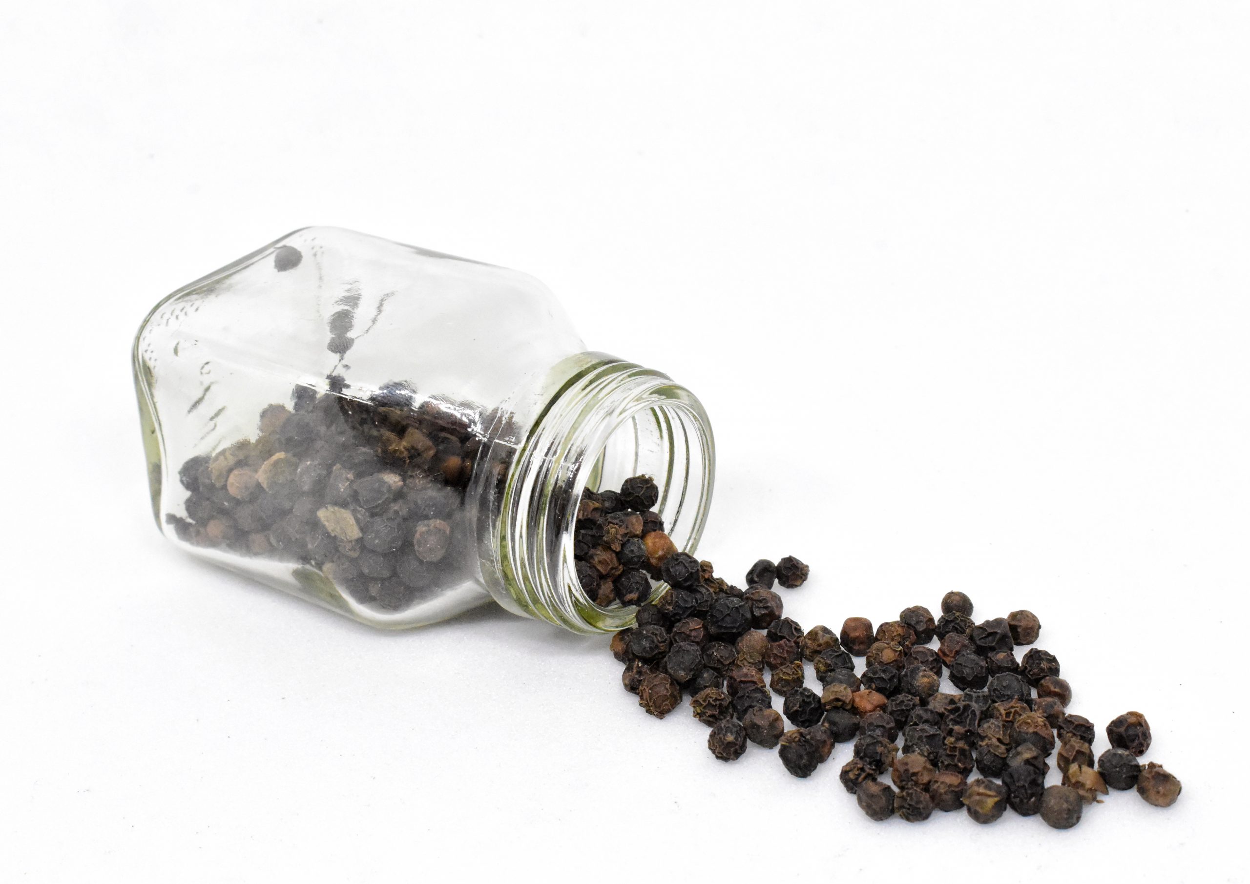 Black pepper in a jar