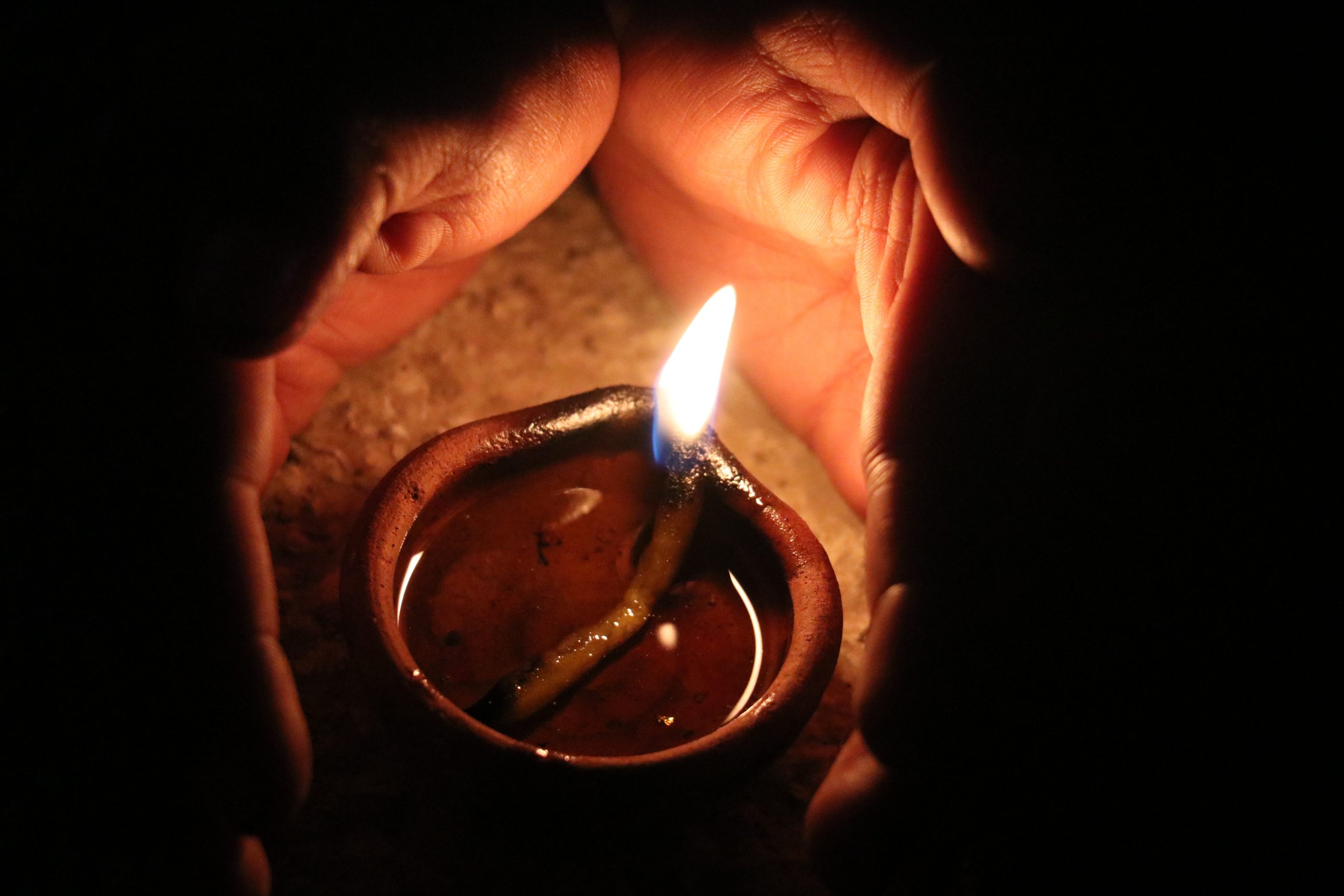 An oil lamp for Diwali