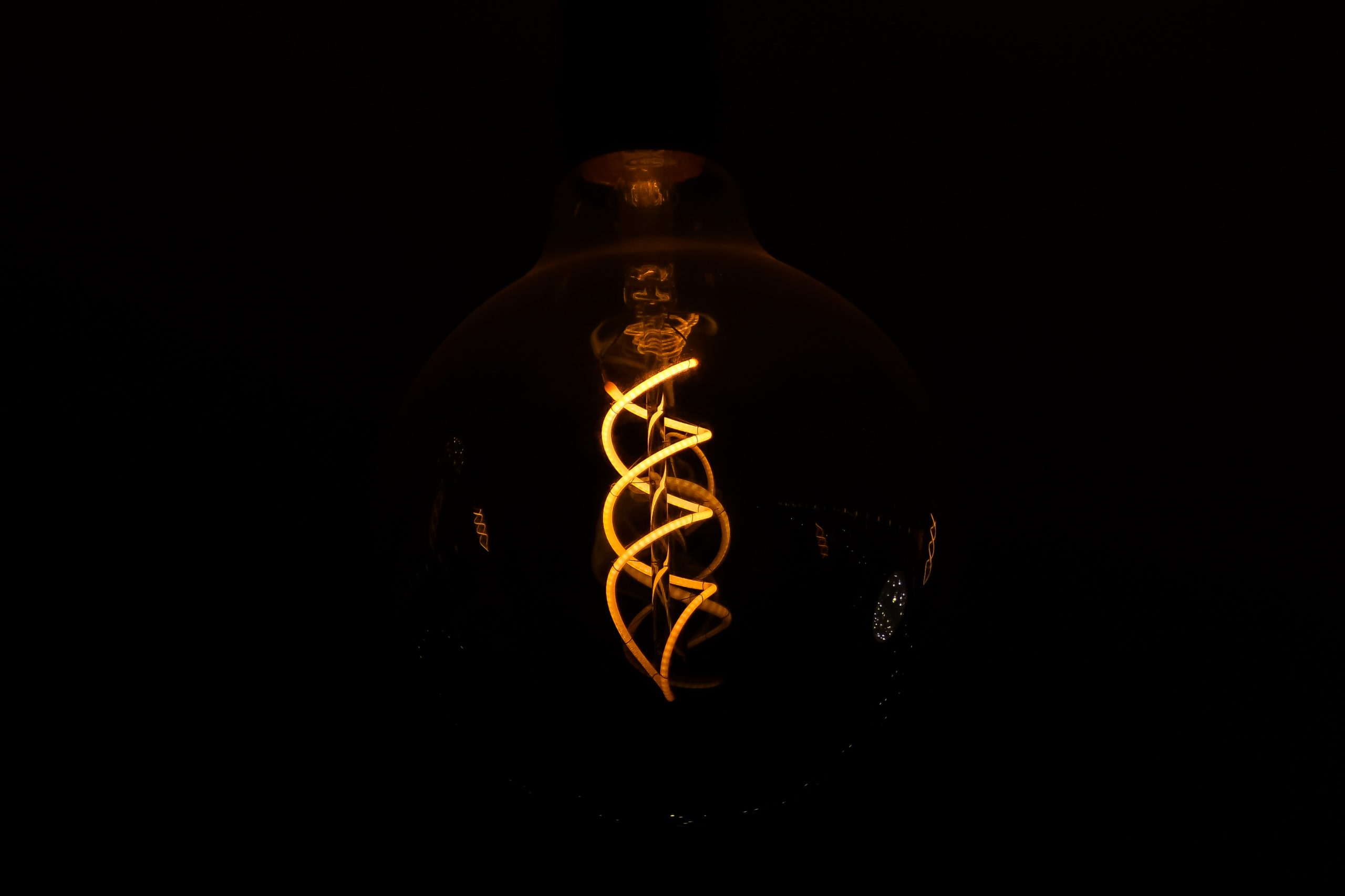 filament of a light bulb