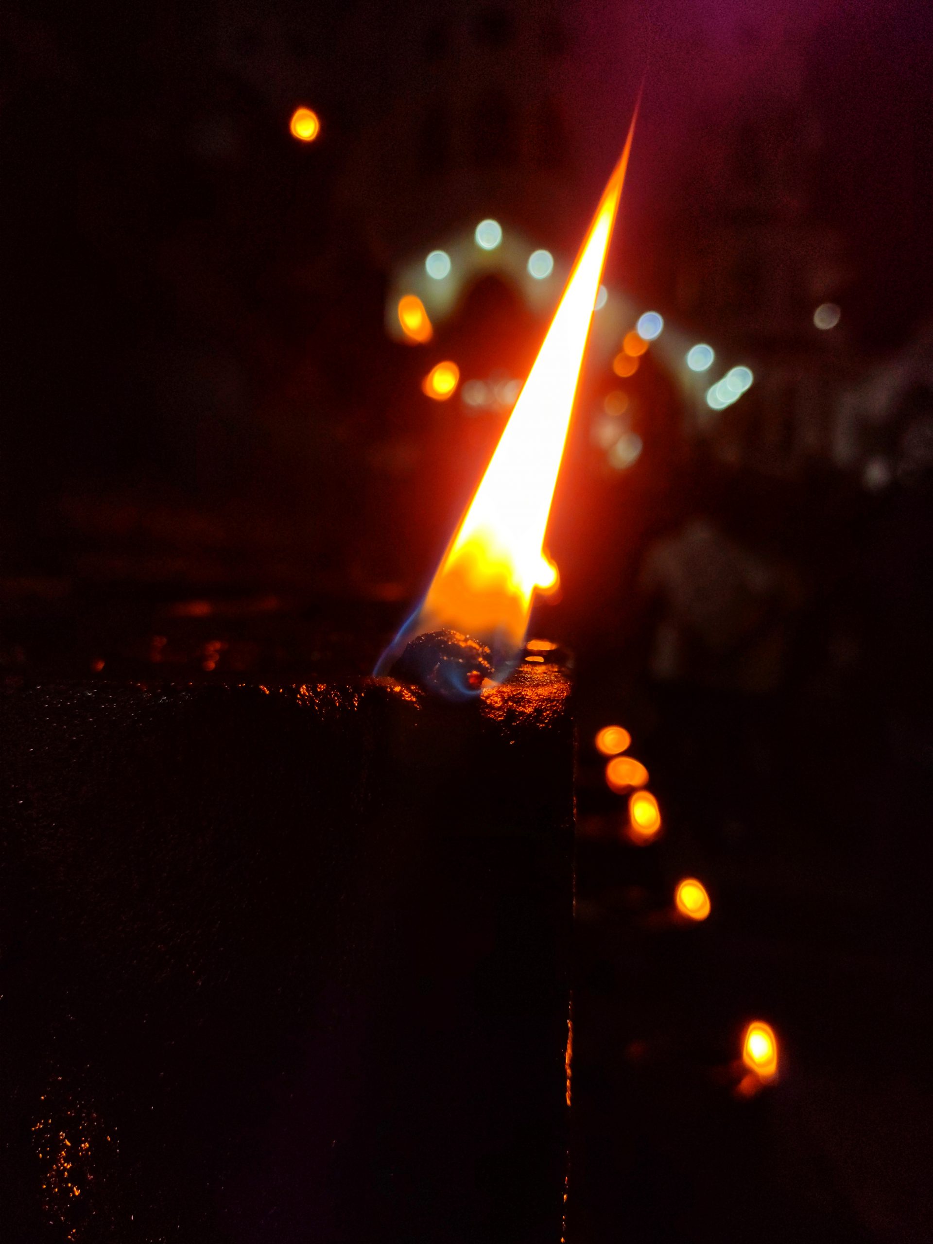 Flame of an oil lamp