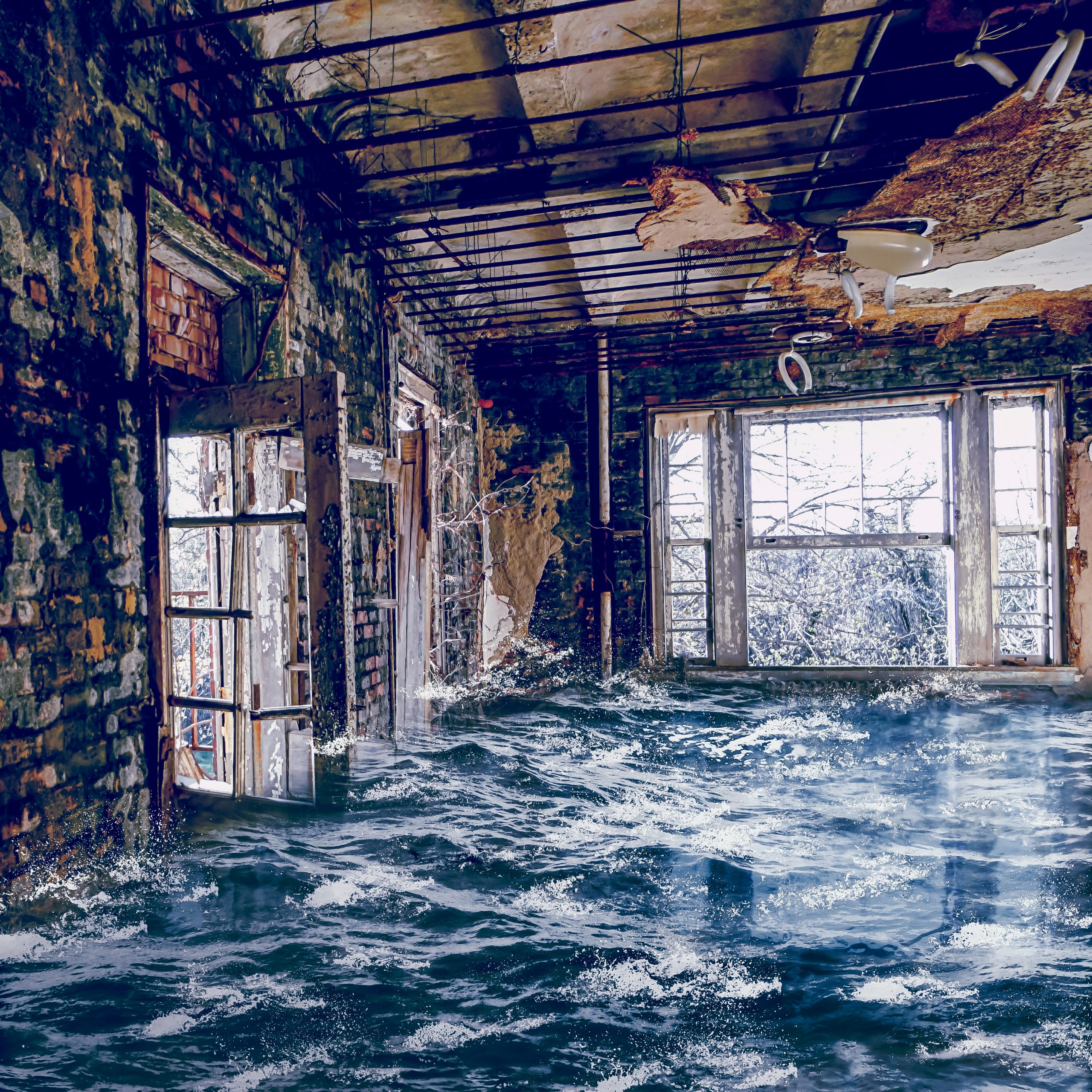 Flood in an old house