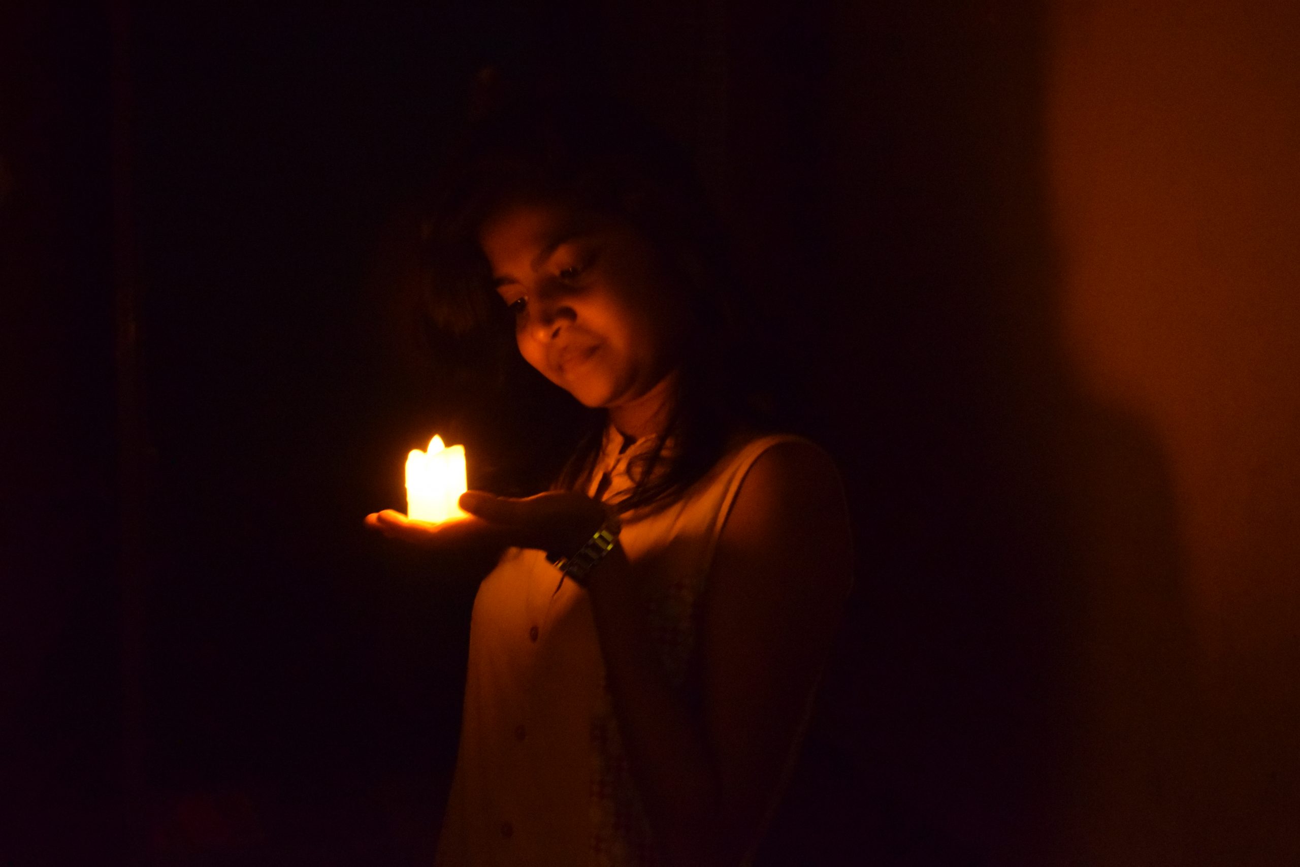 Girl with candle