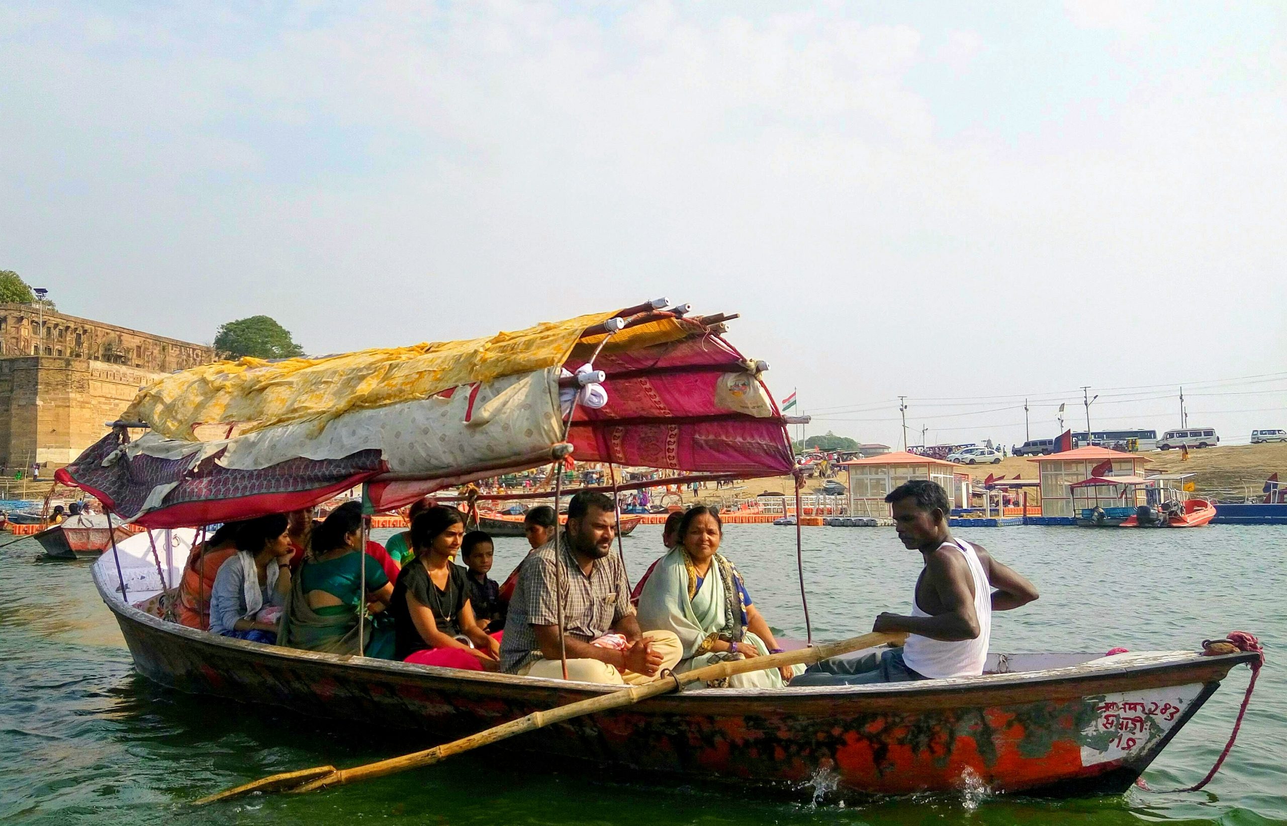 Tourists in a boat