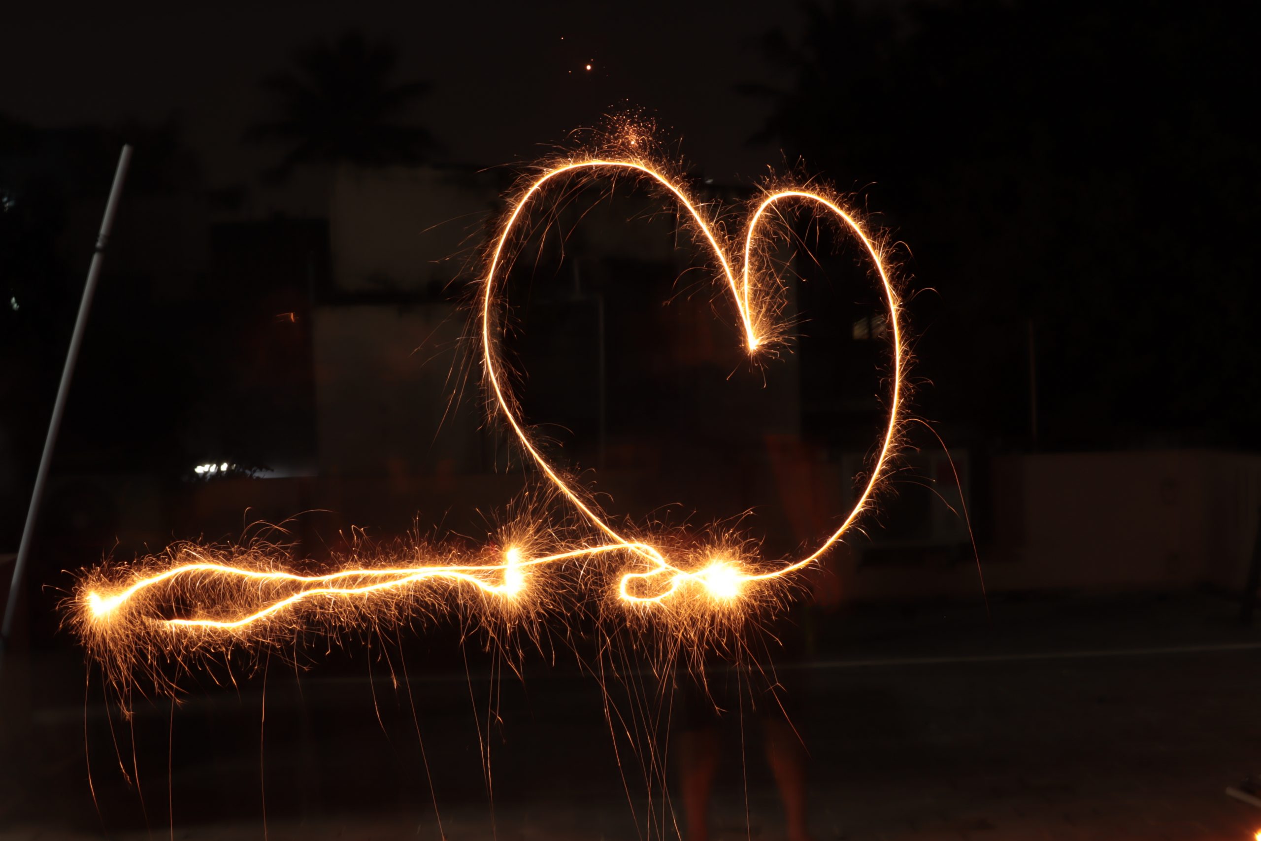 Light painting using sparkle