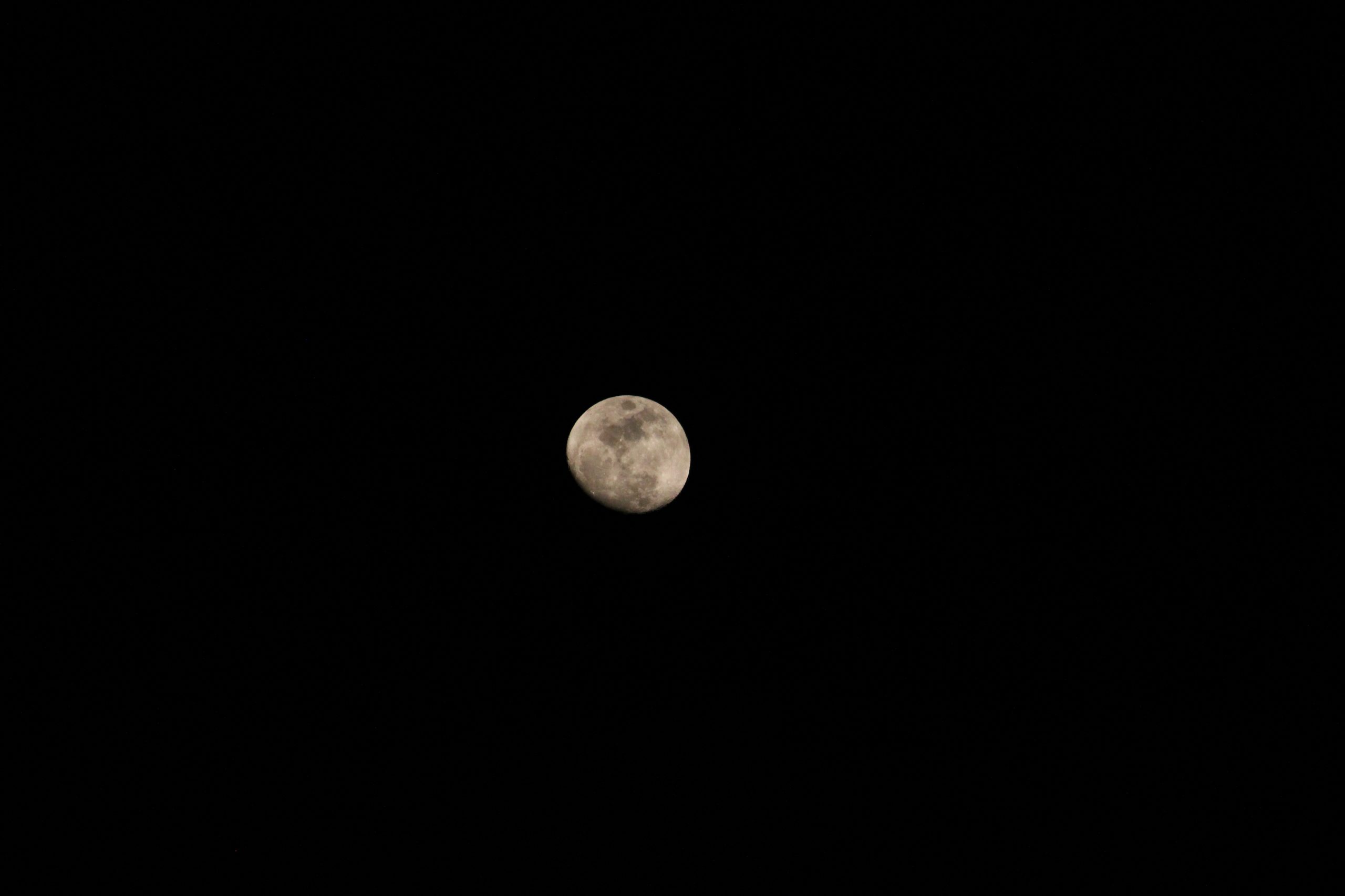 Moon in dark night
