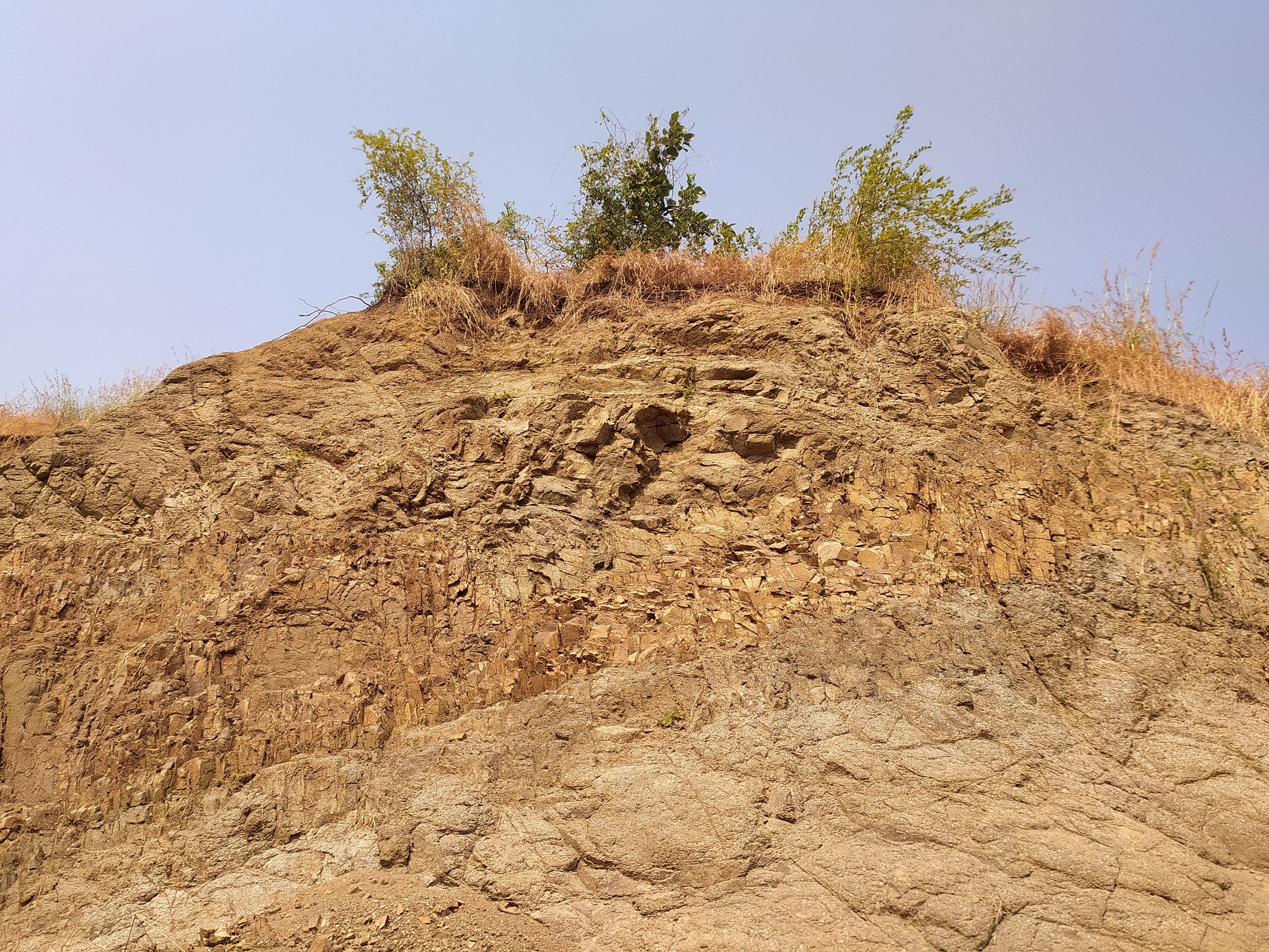 Landslide on a hill