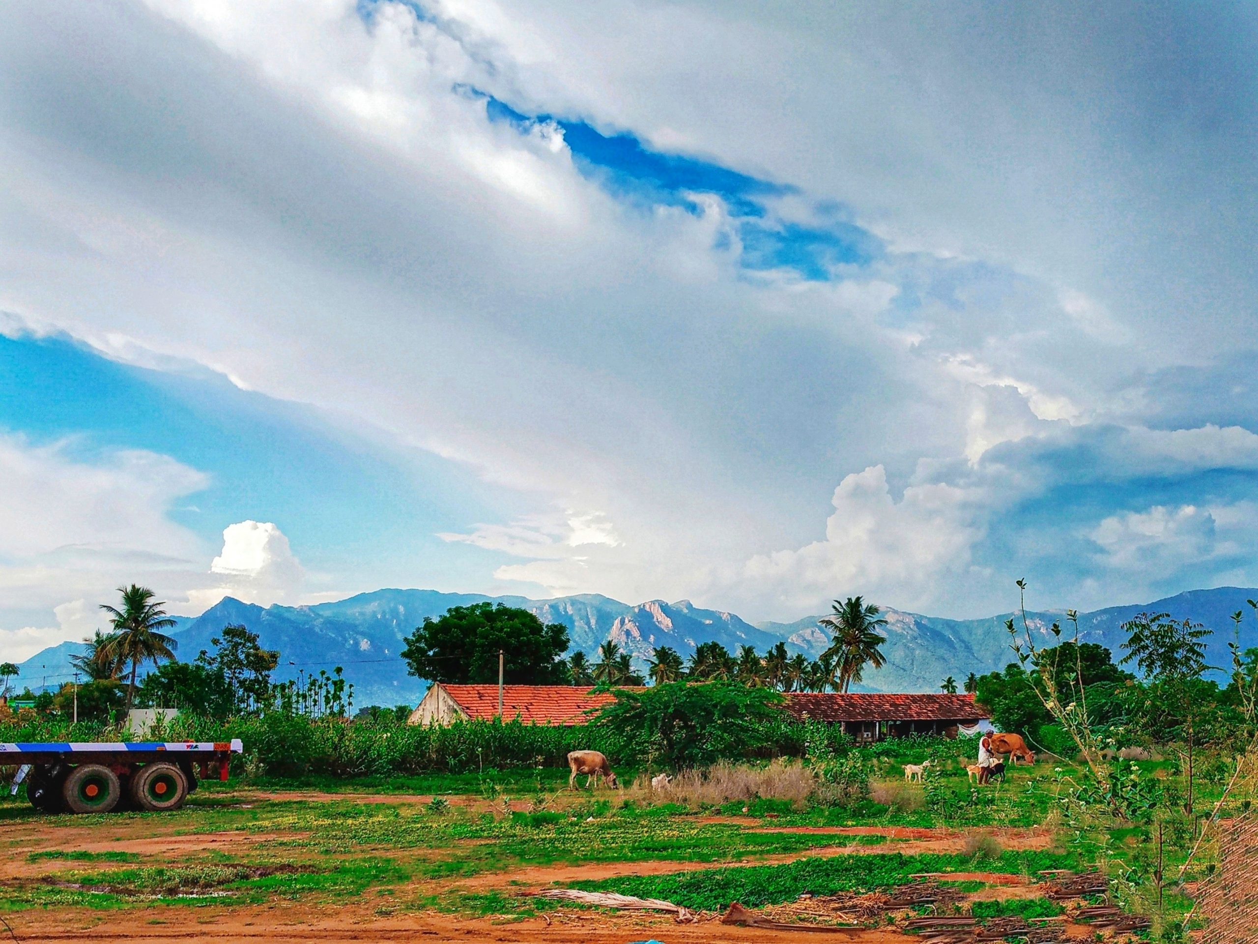 Mountains and clouds