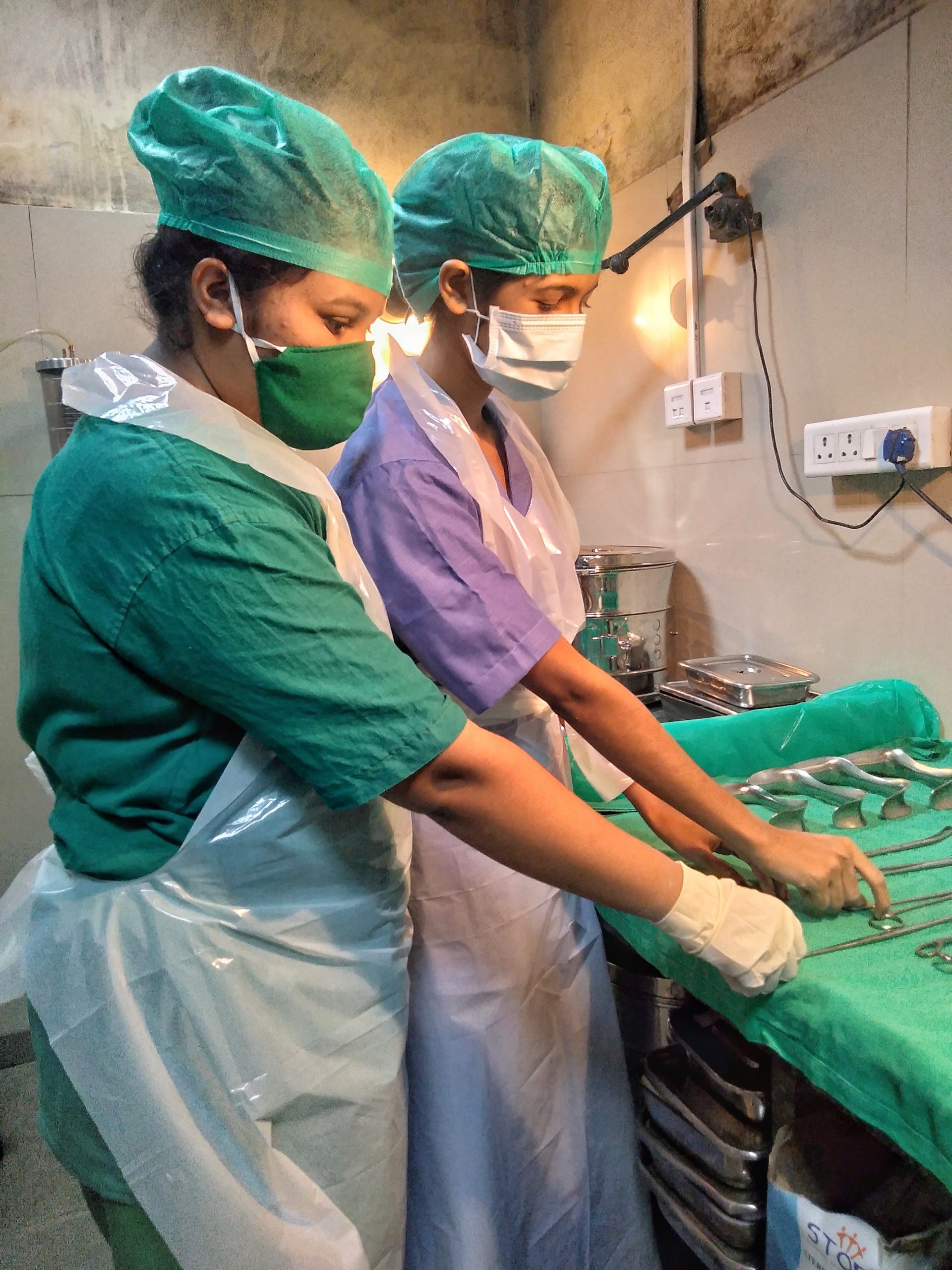Nurses working in operation theatre