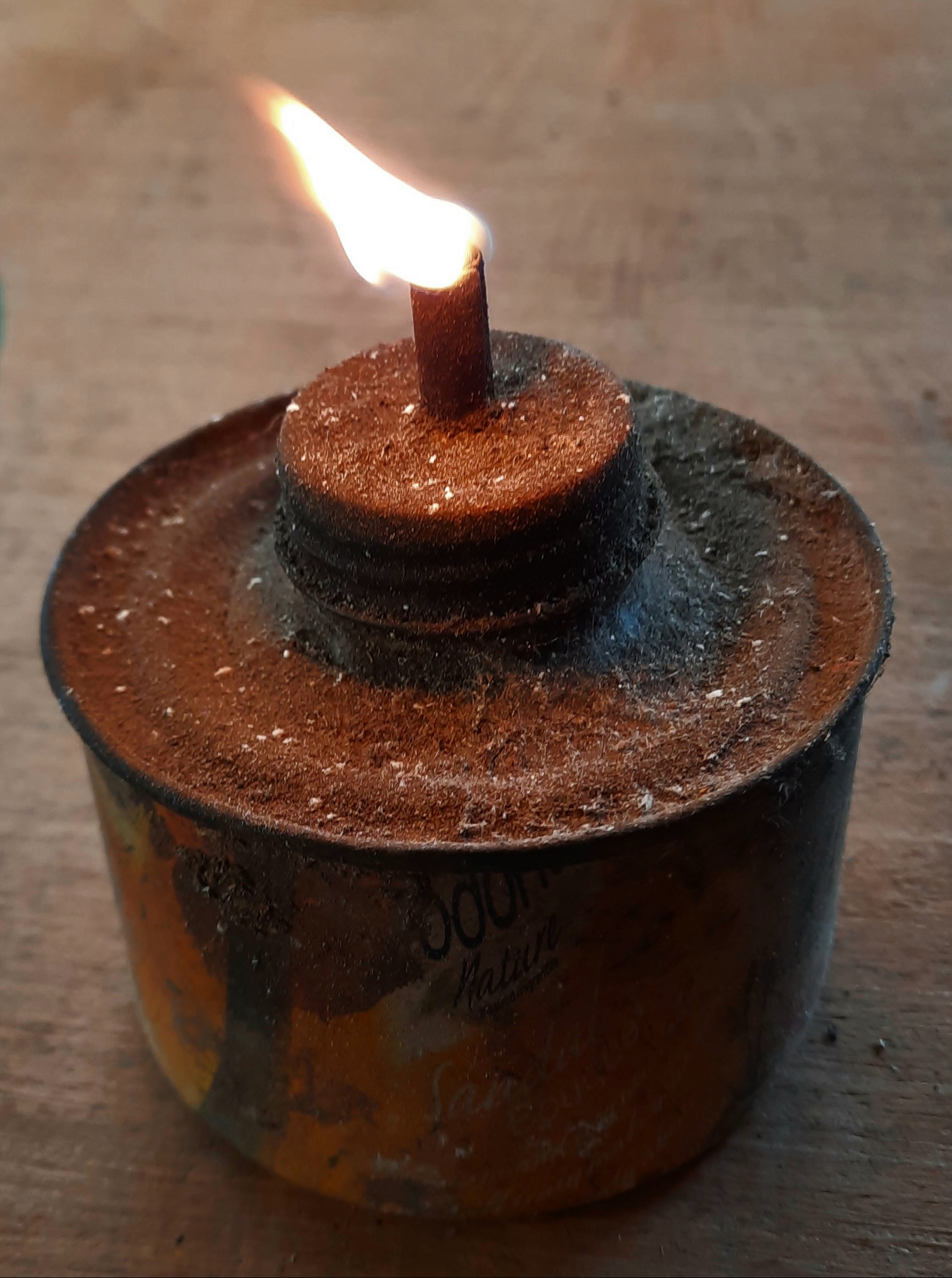 An oil lamp