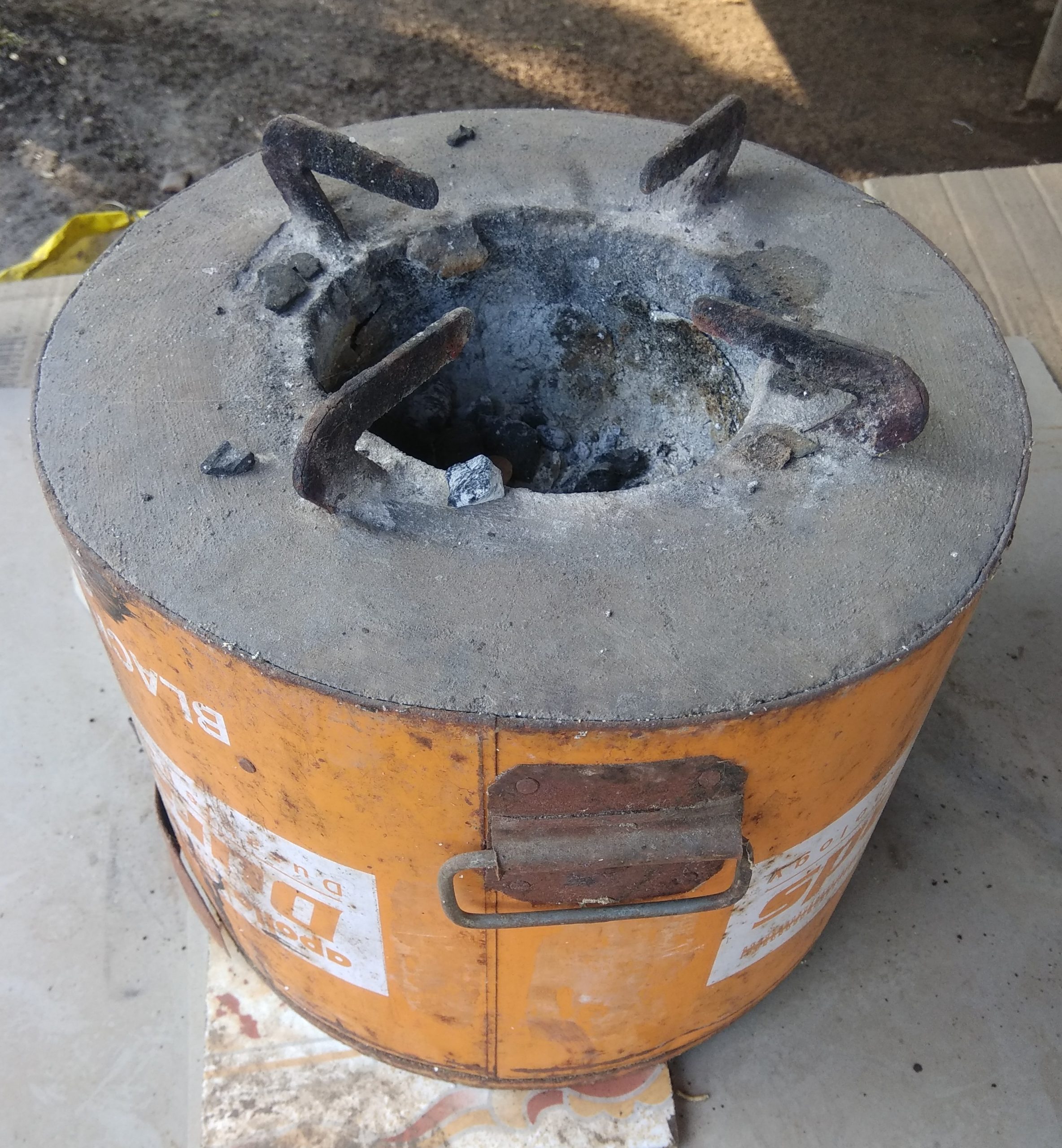 A coal stove