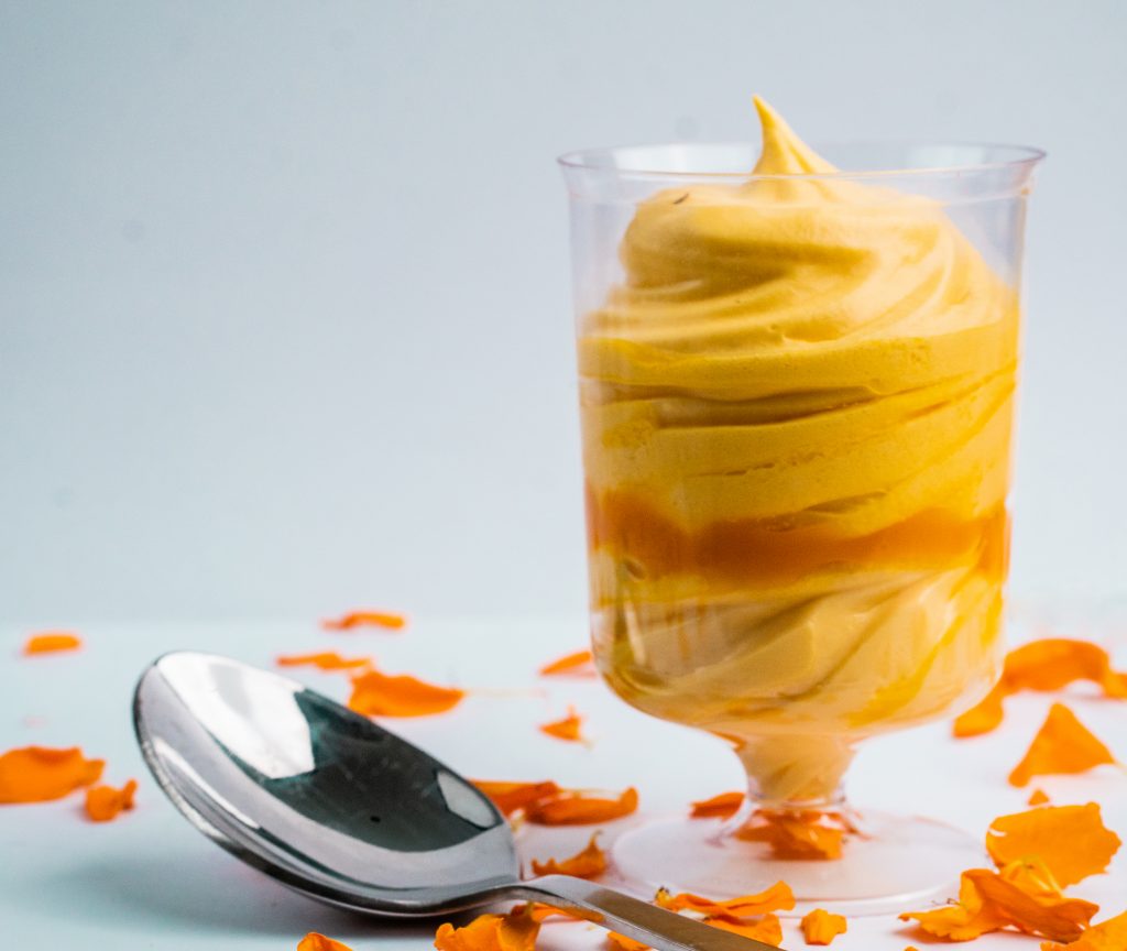 Saffron almond pear dessert PixaHive