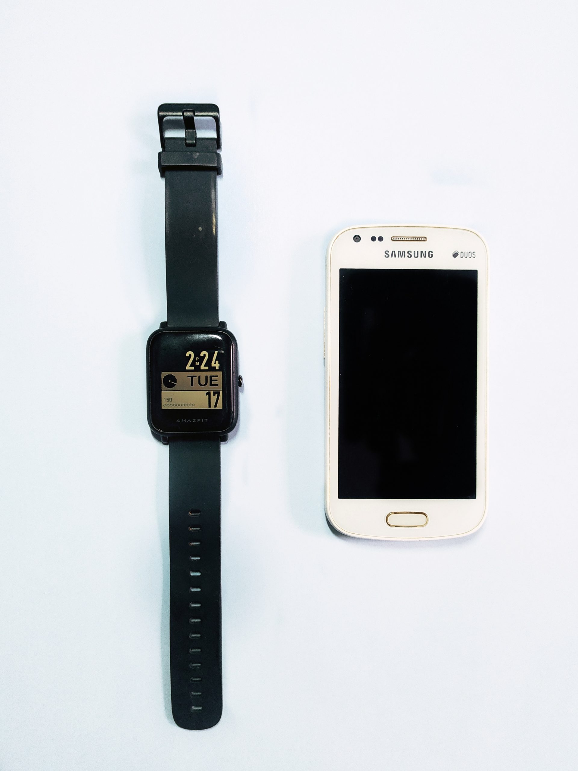 mobile phone and smartwatch