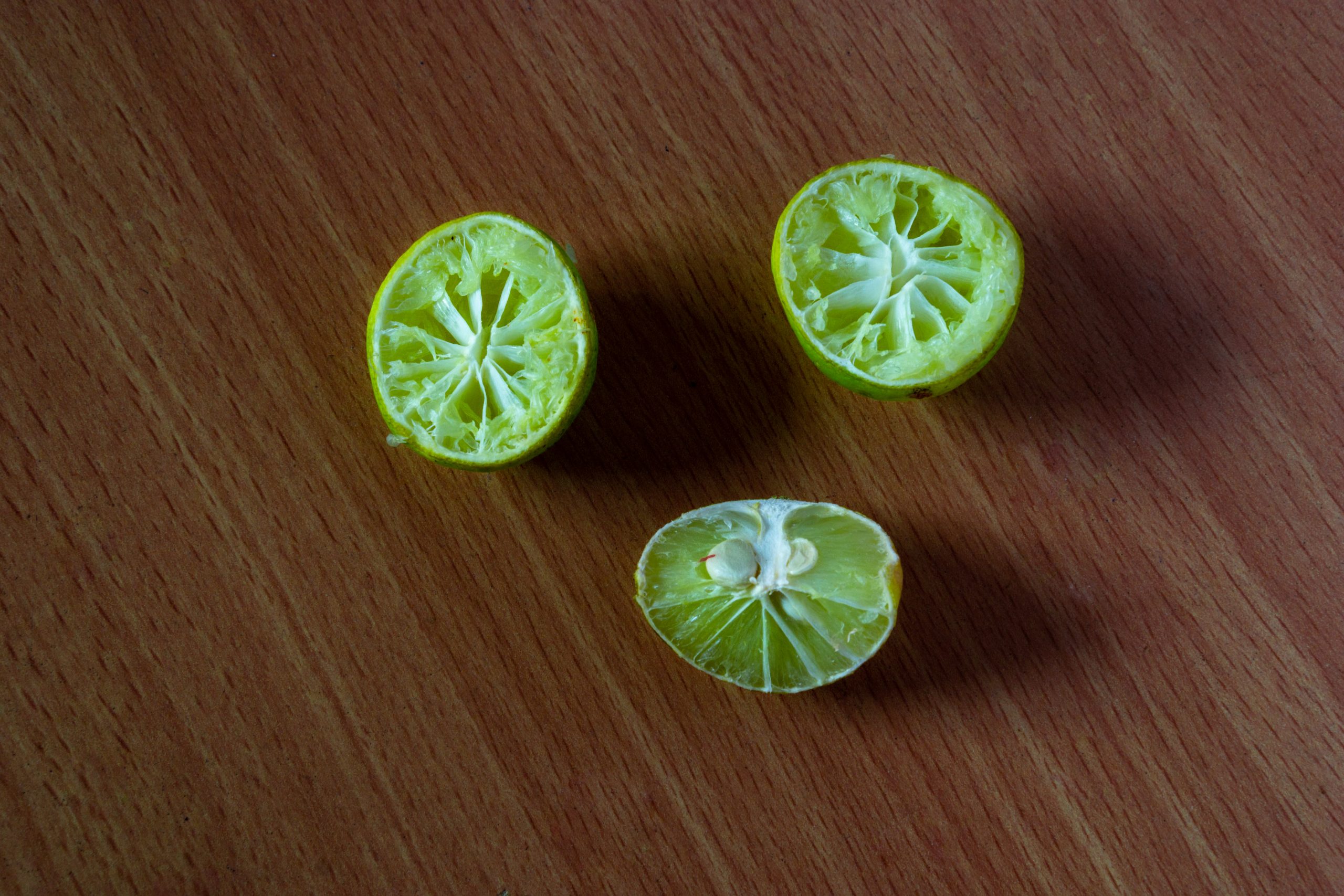 Squeezed lemon pieces
