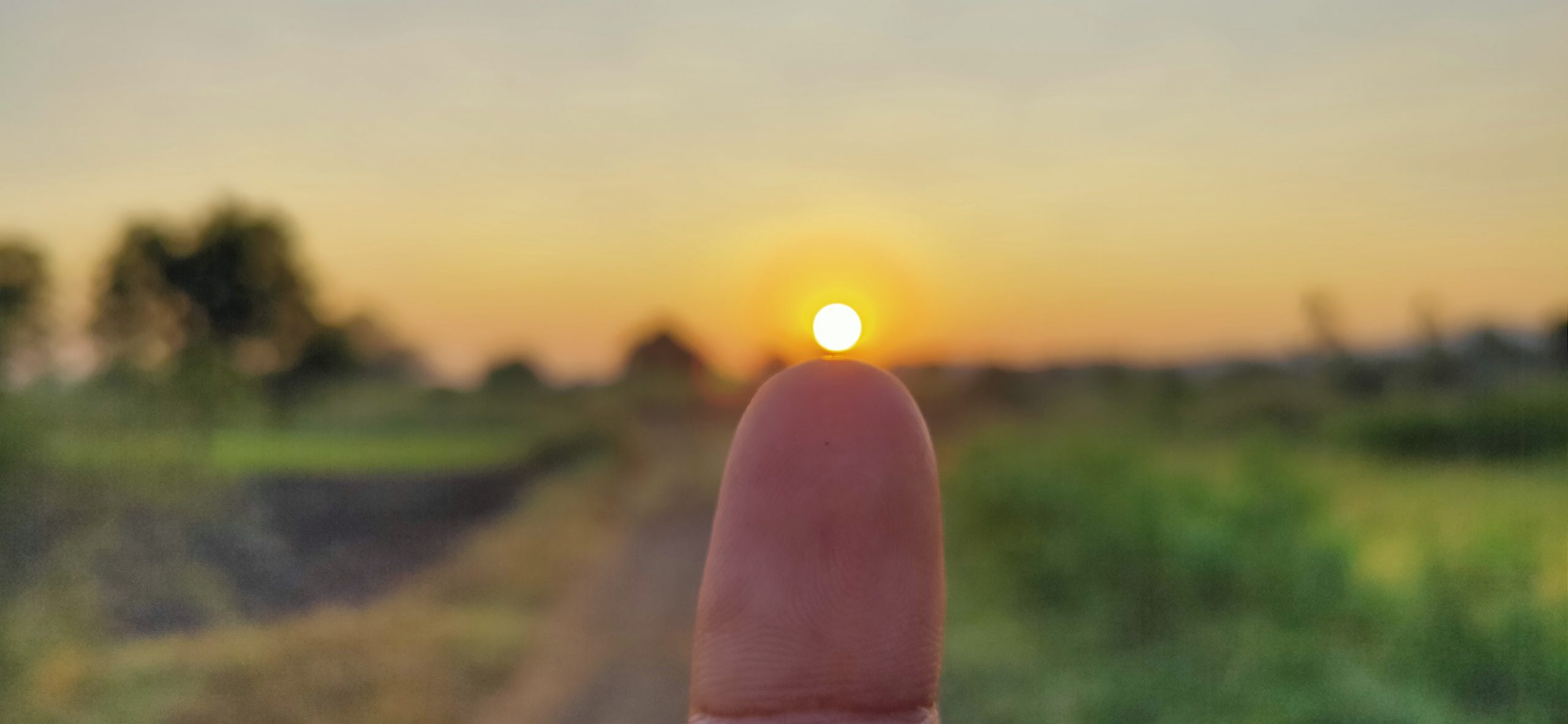 Sun on finger tip