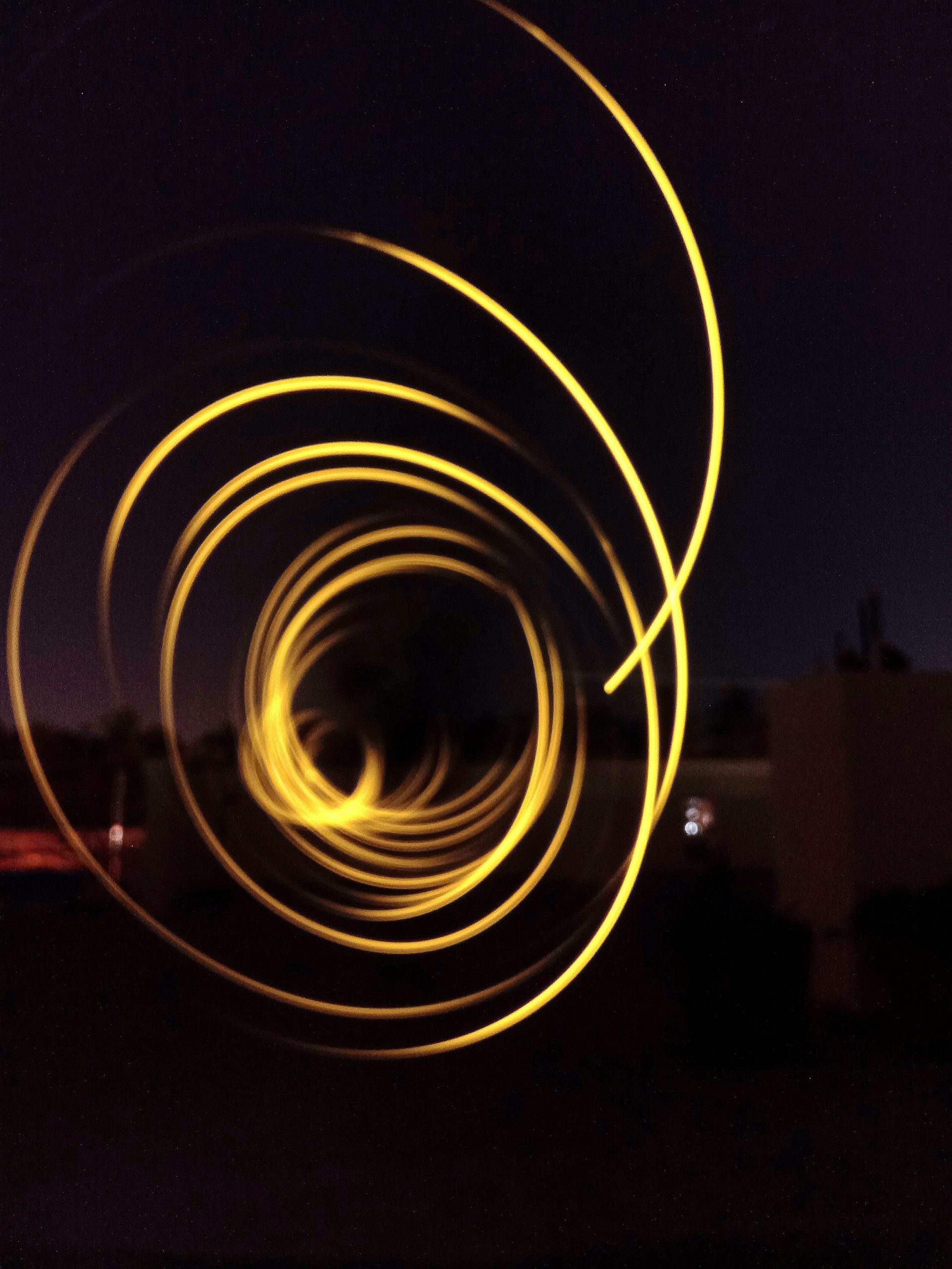 Spiral light trails