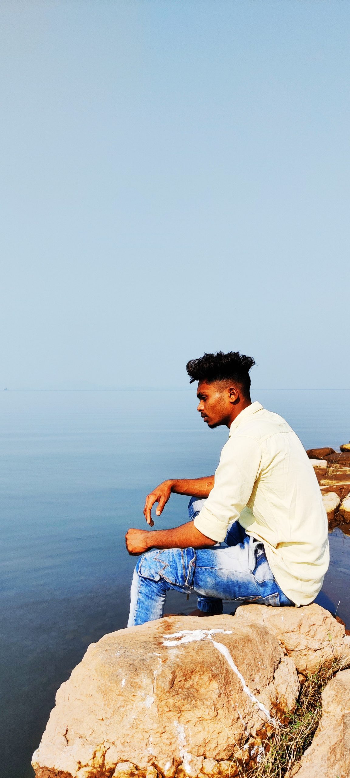 A boy at beachside