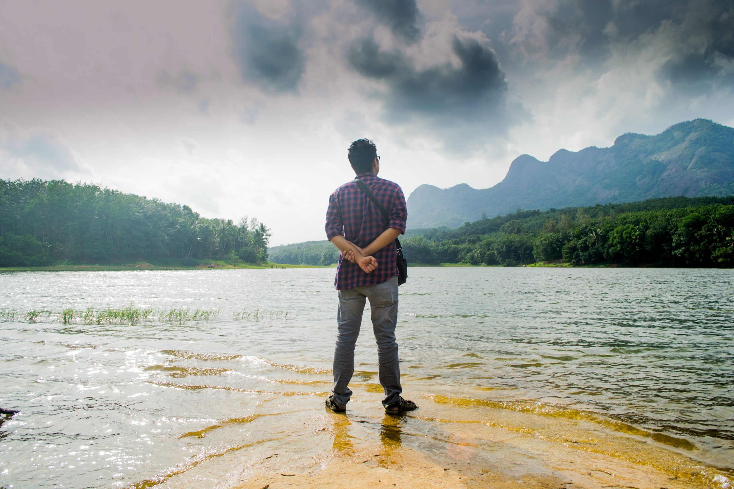 A boy near a river