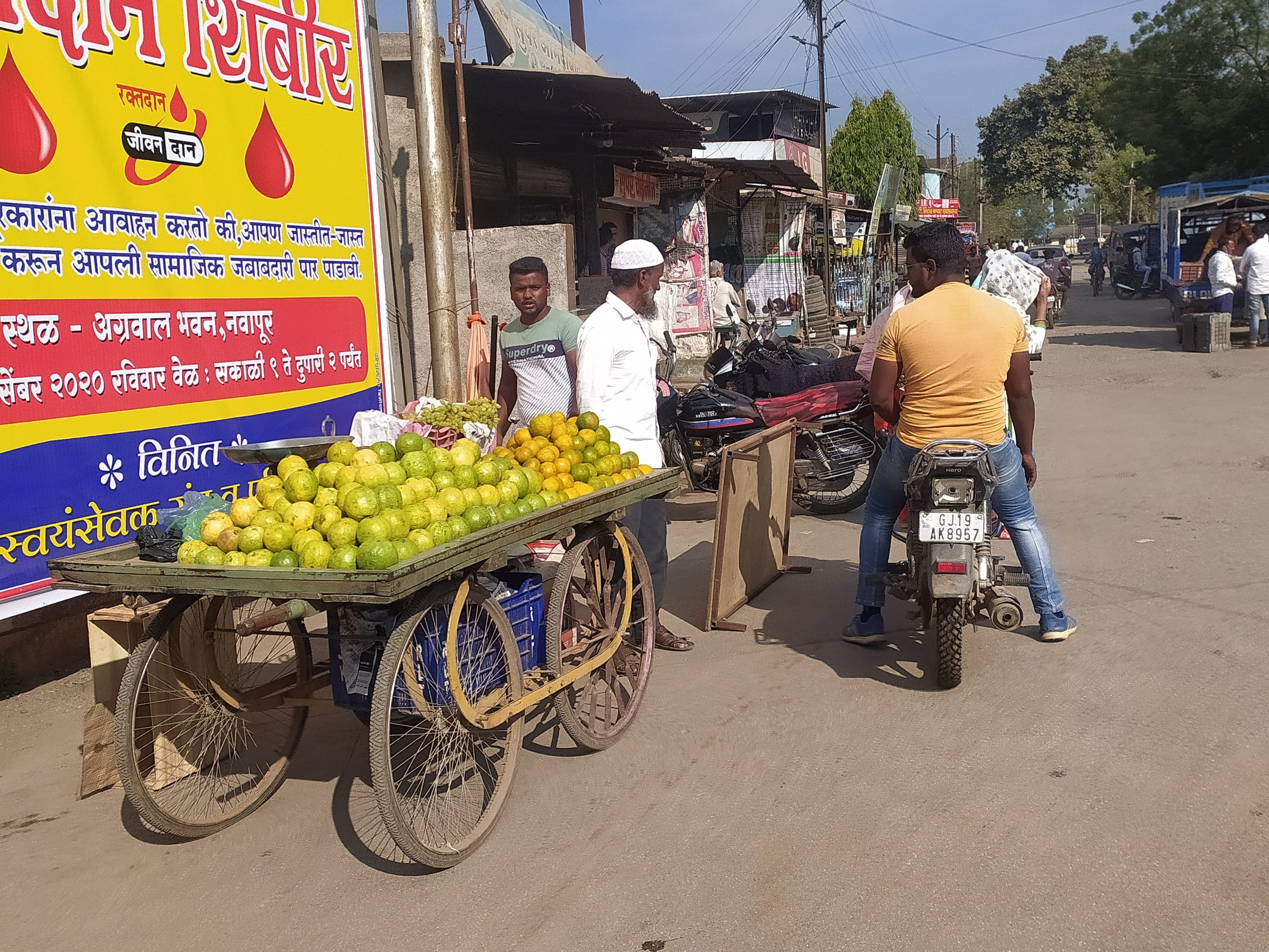 A fruit seller in a market