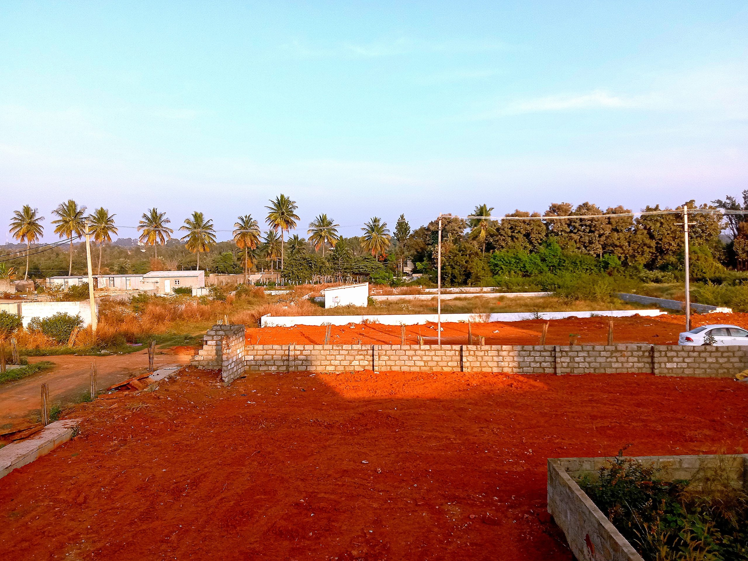 A grass cleared ground