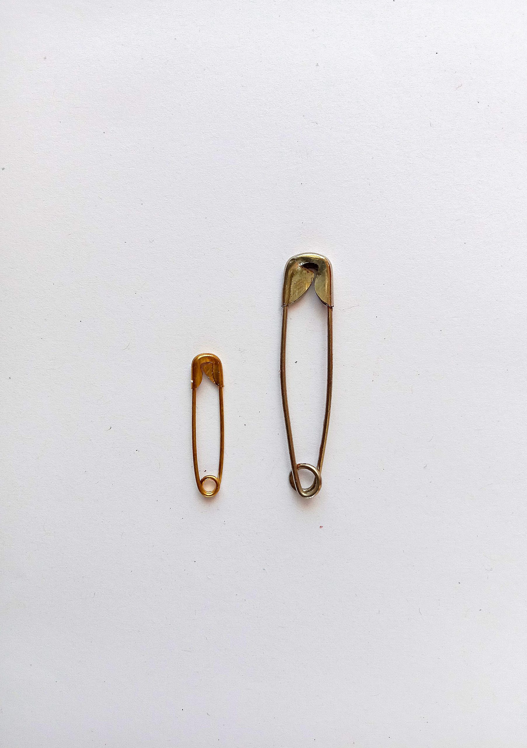 A pair of safety pins