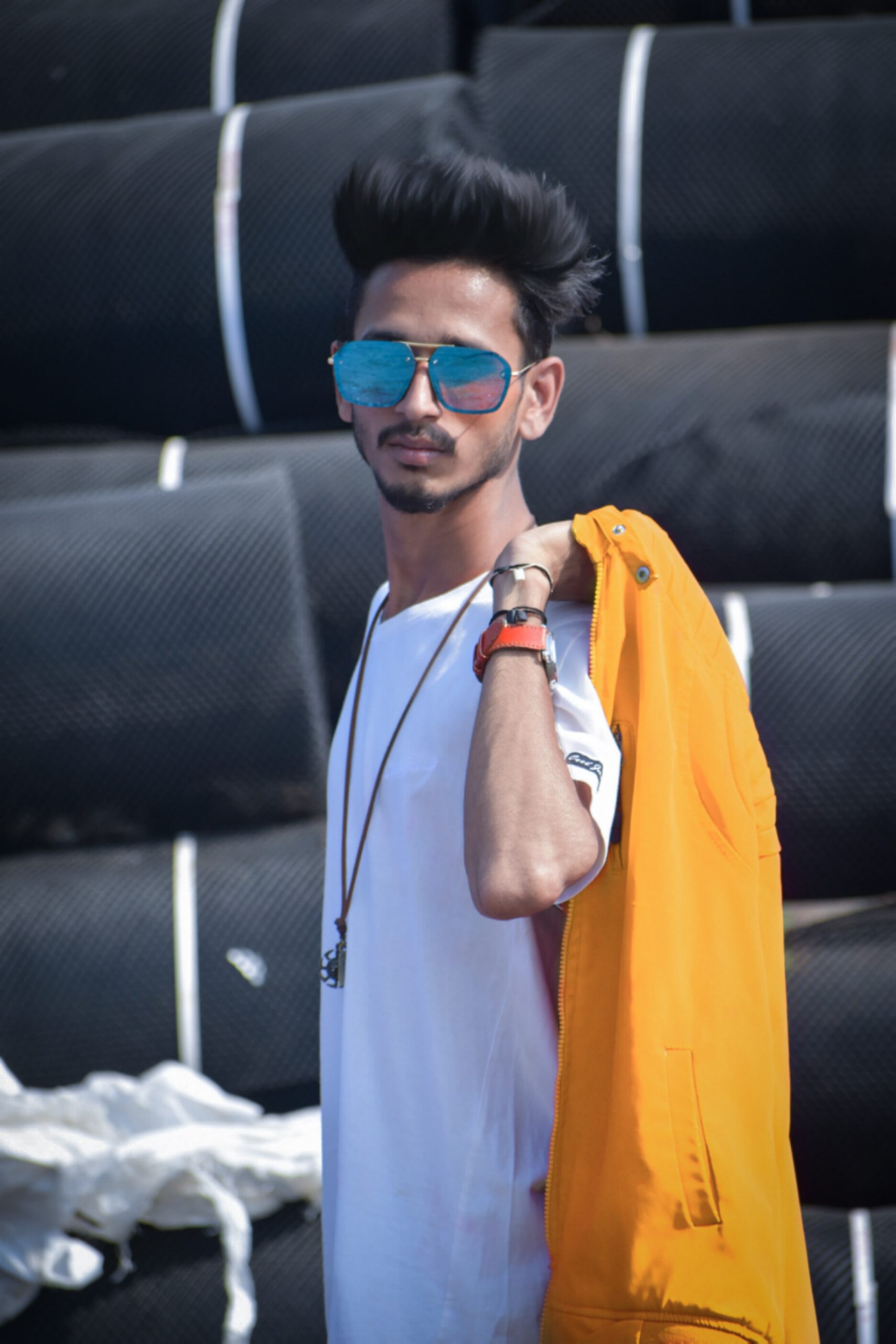 Stylish boy posing on the street - PixaHive