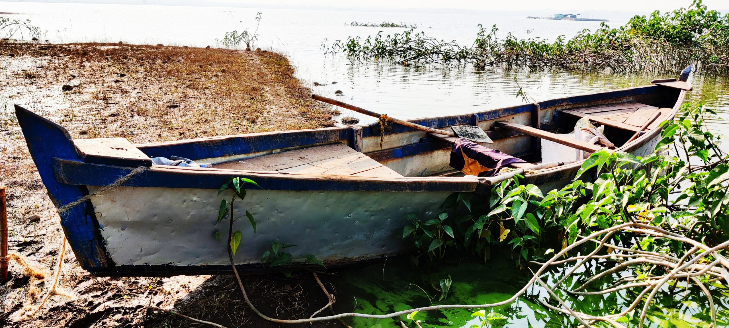 A wooden boat