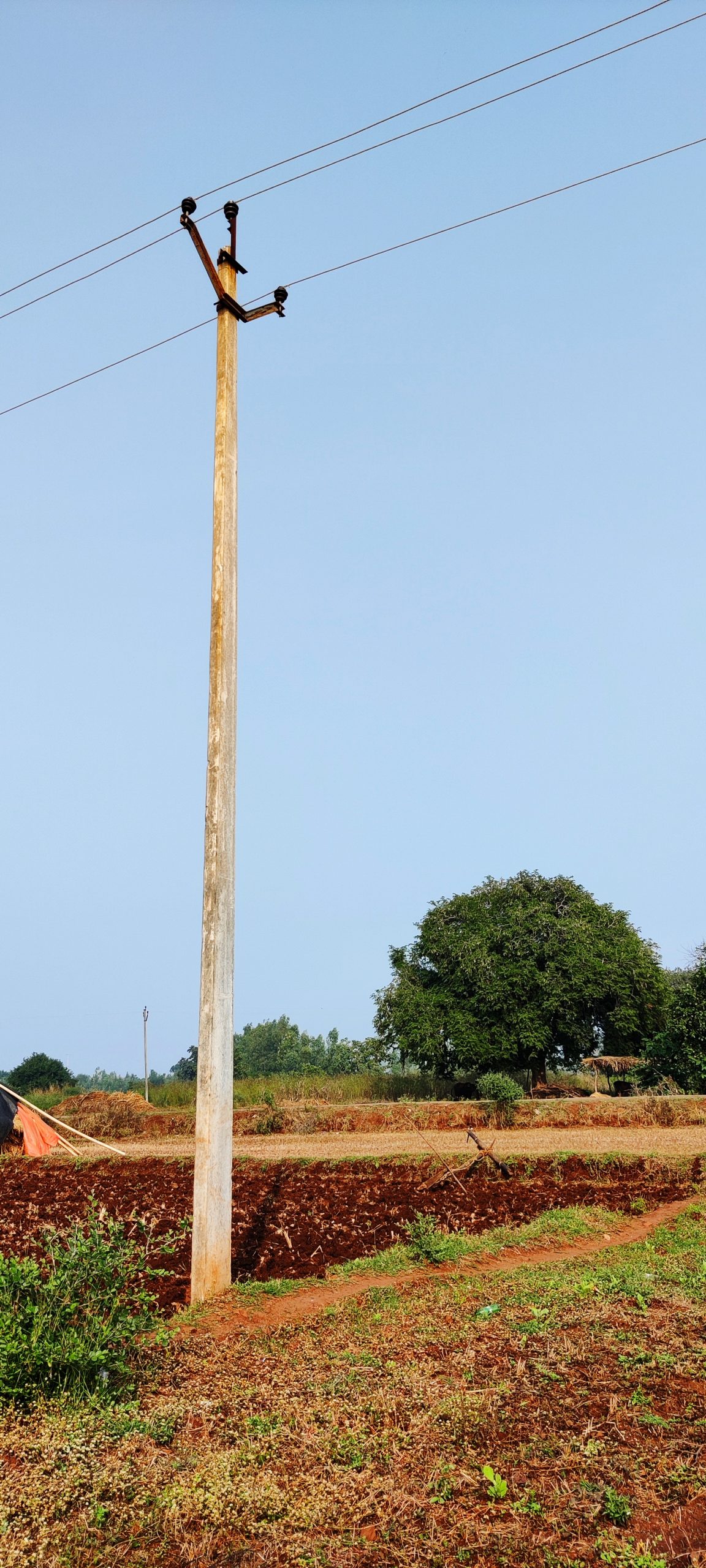 An electricity pole