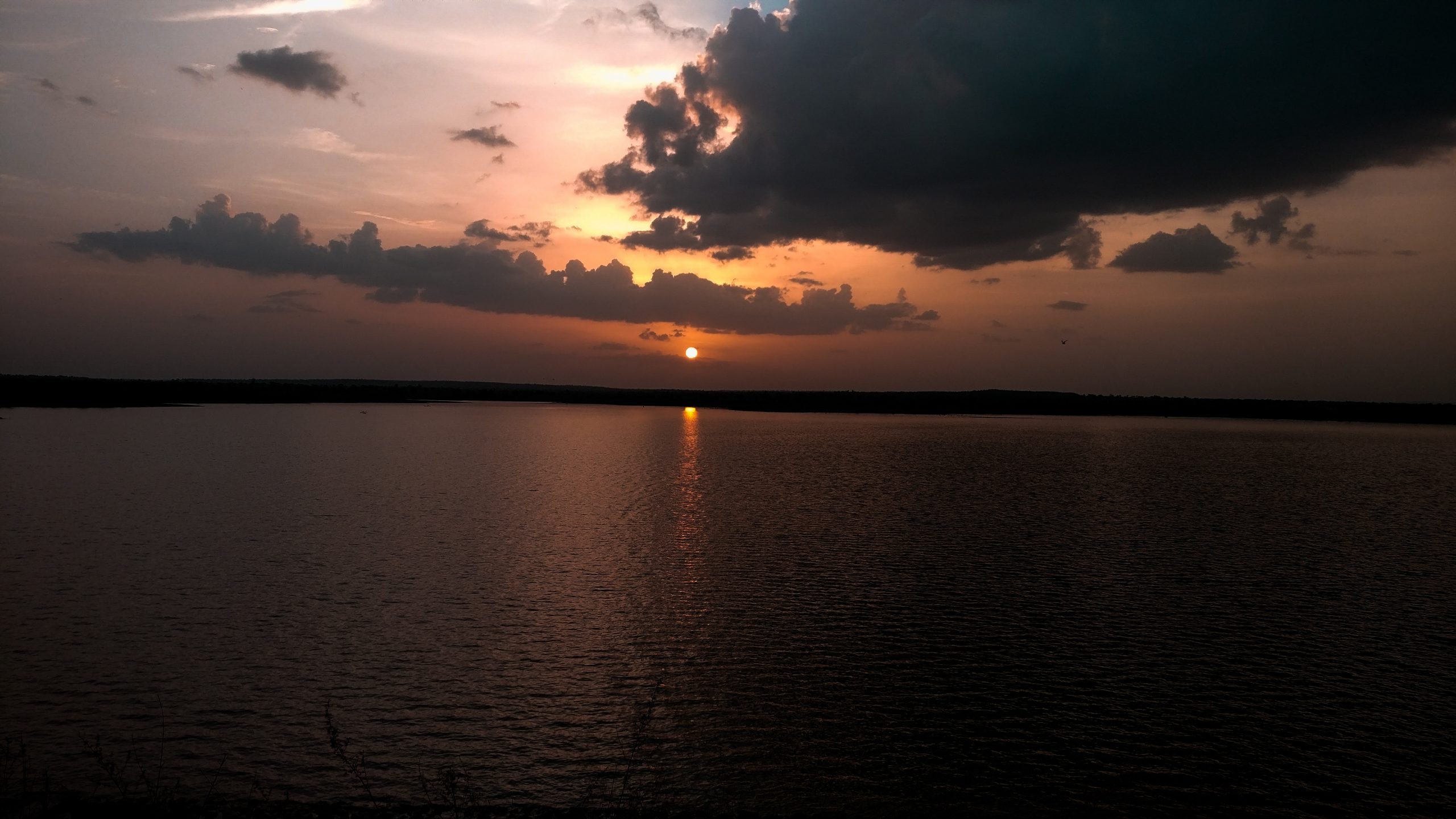 Sunset with clouds around