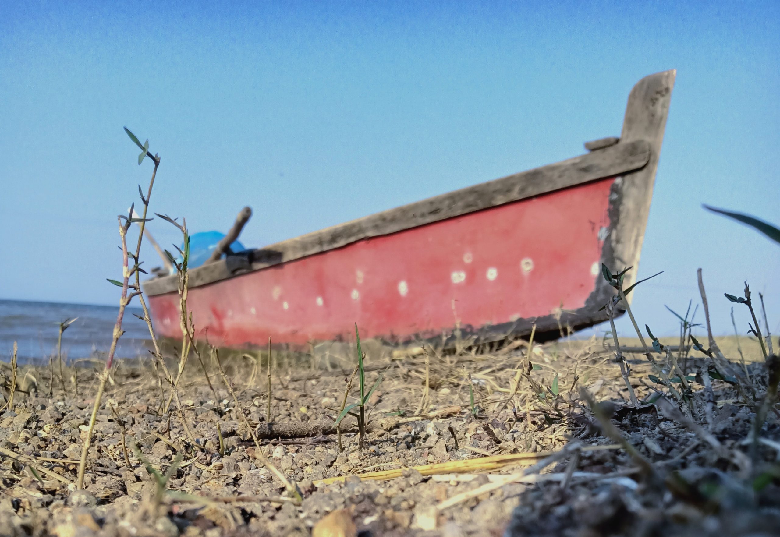 A wooden boat