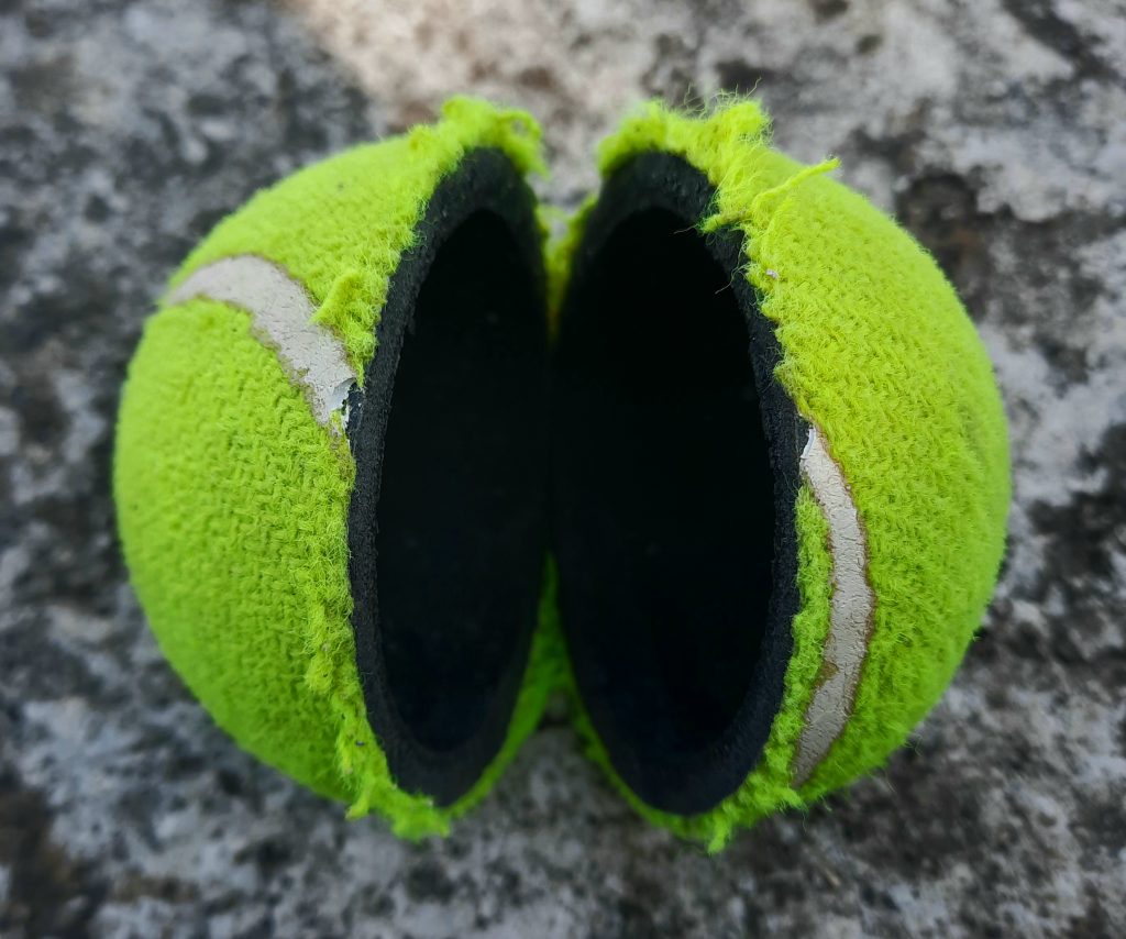 A broken tennis ball PixaHive