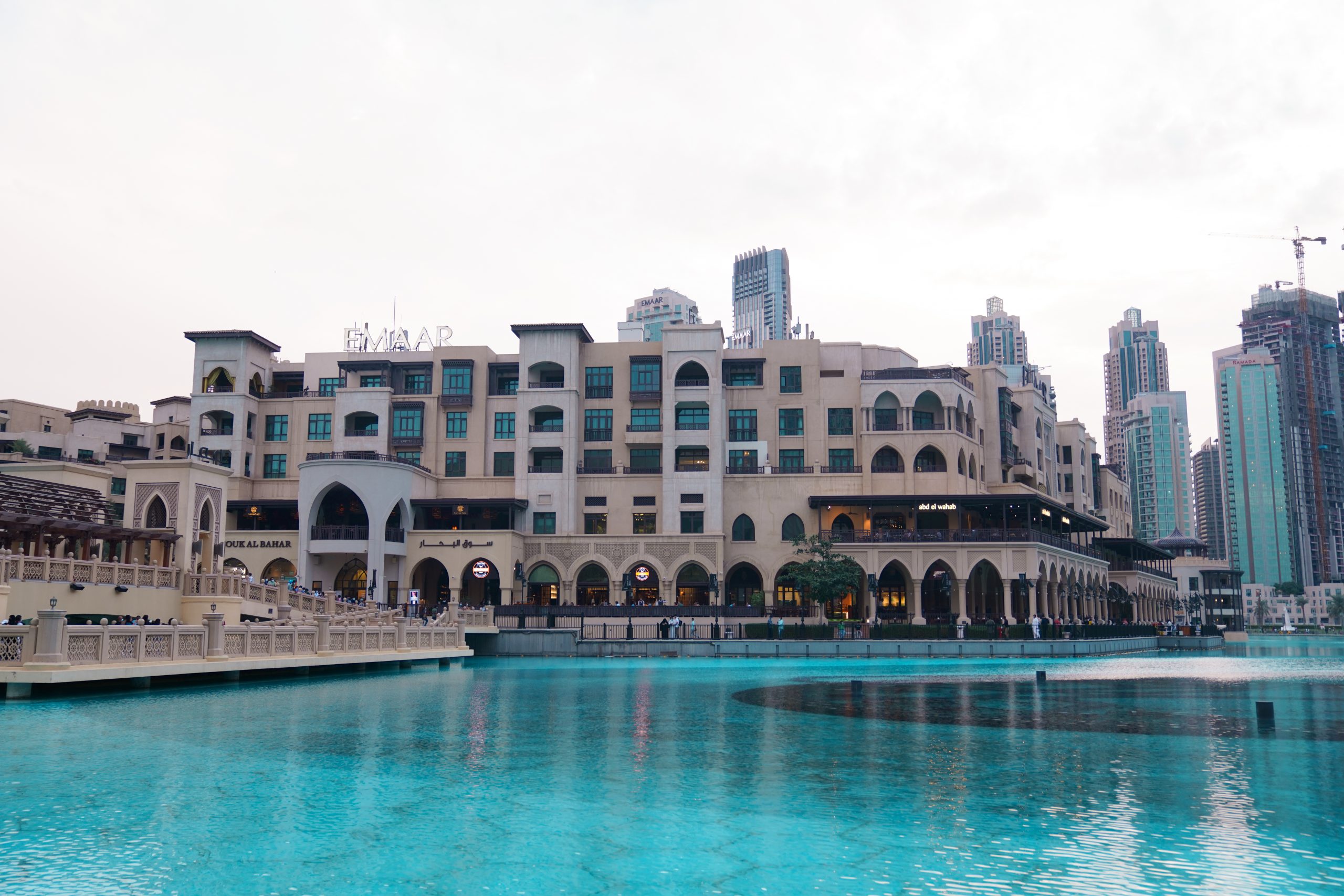 Buildings and water pool