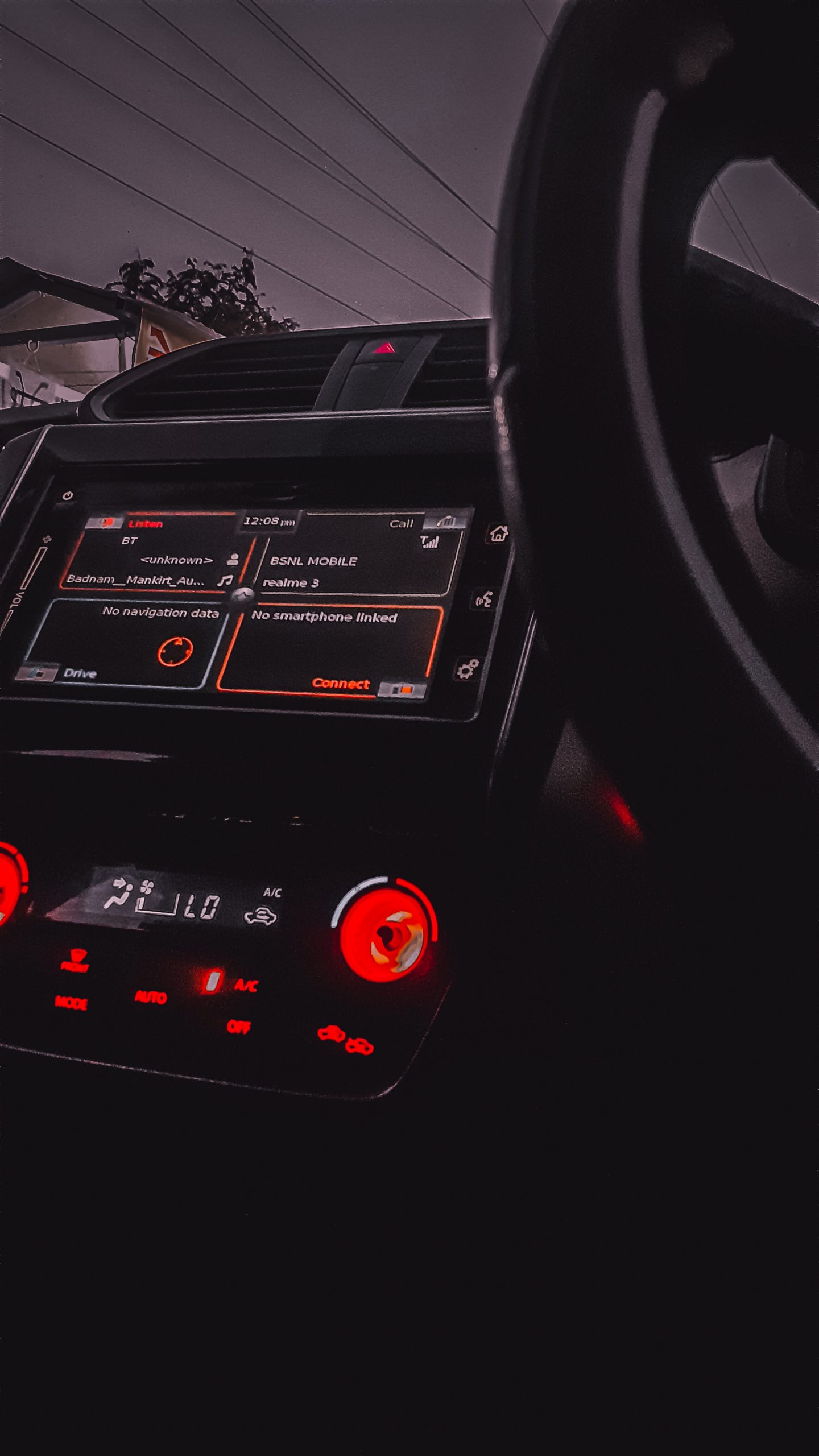 music system of a car