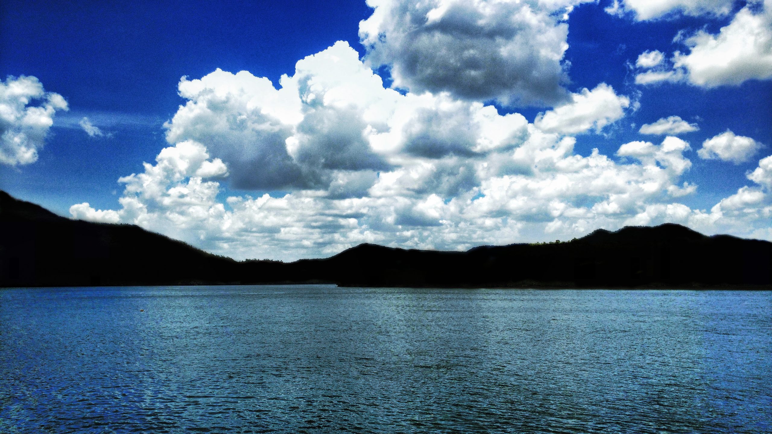 Clouds on a lake