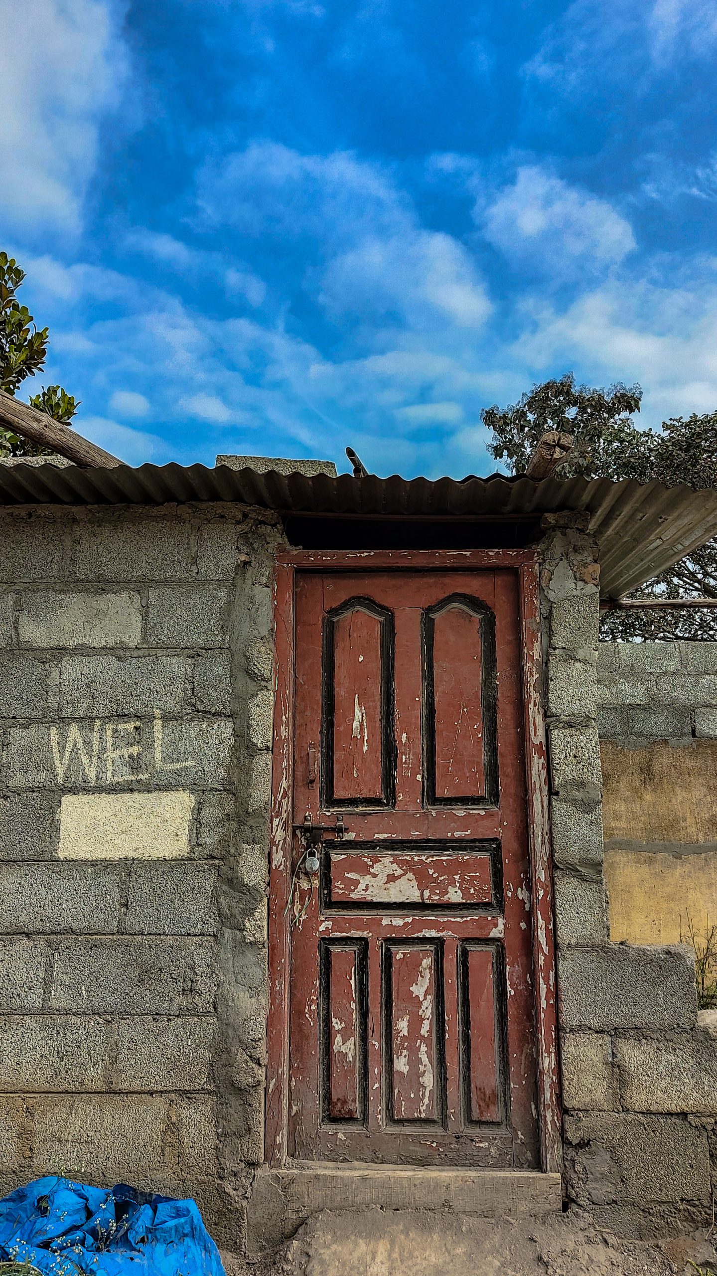 Door of a village house