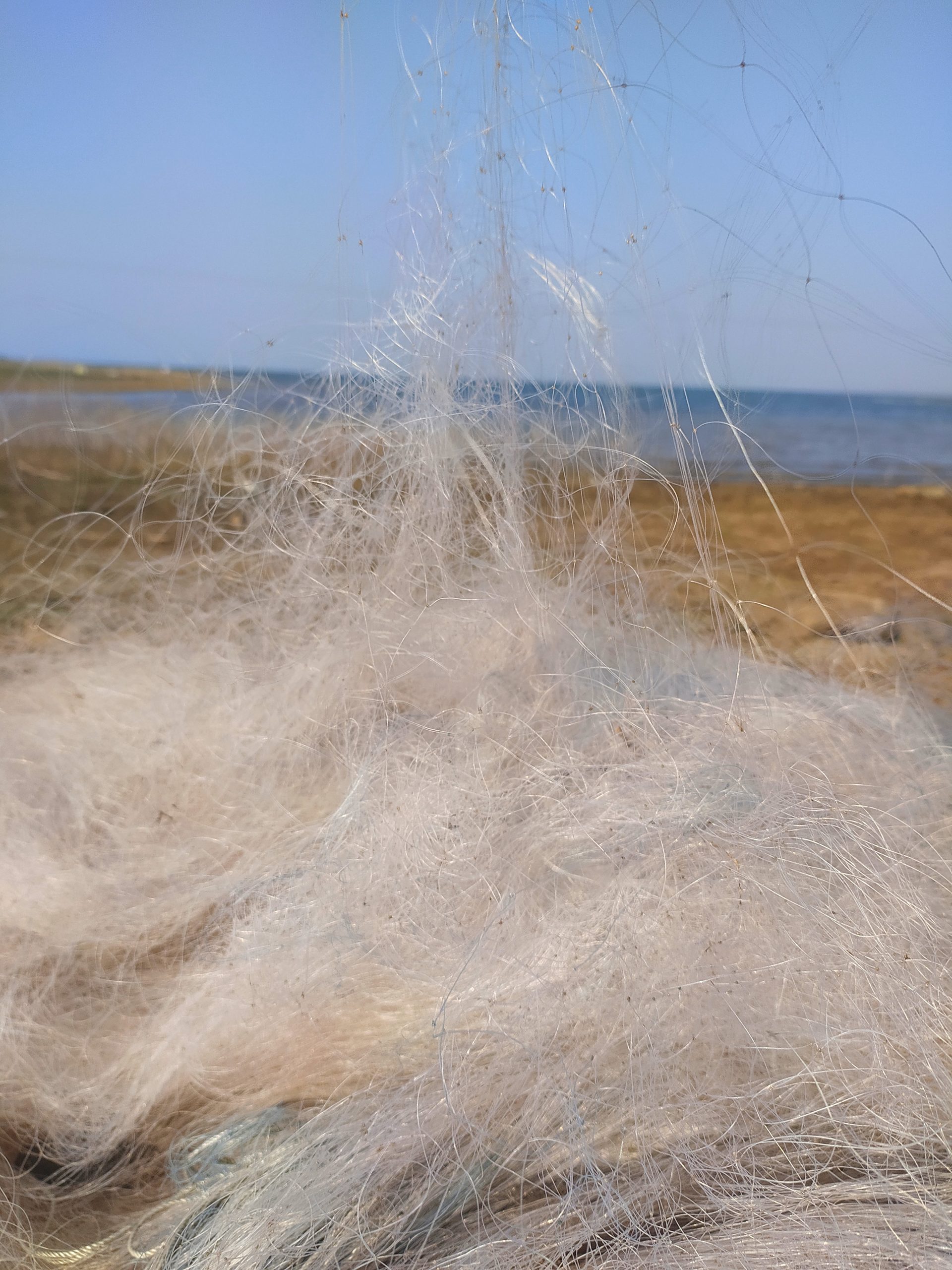 Fishing net on a beach