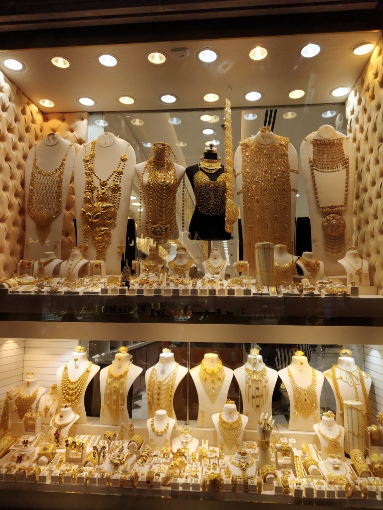 Gold Ornaments in a jewelry shop Free Image by Manoj Subramaniam on