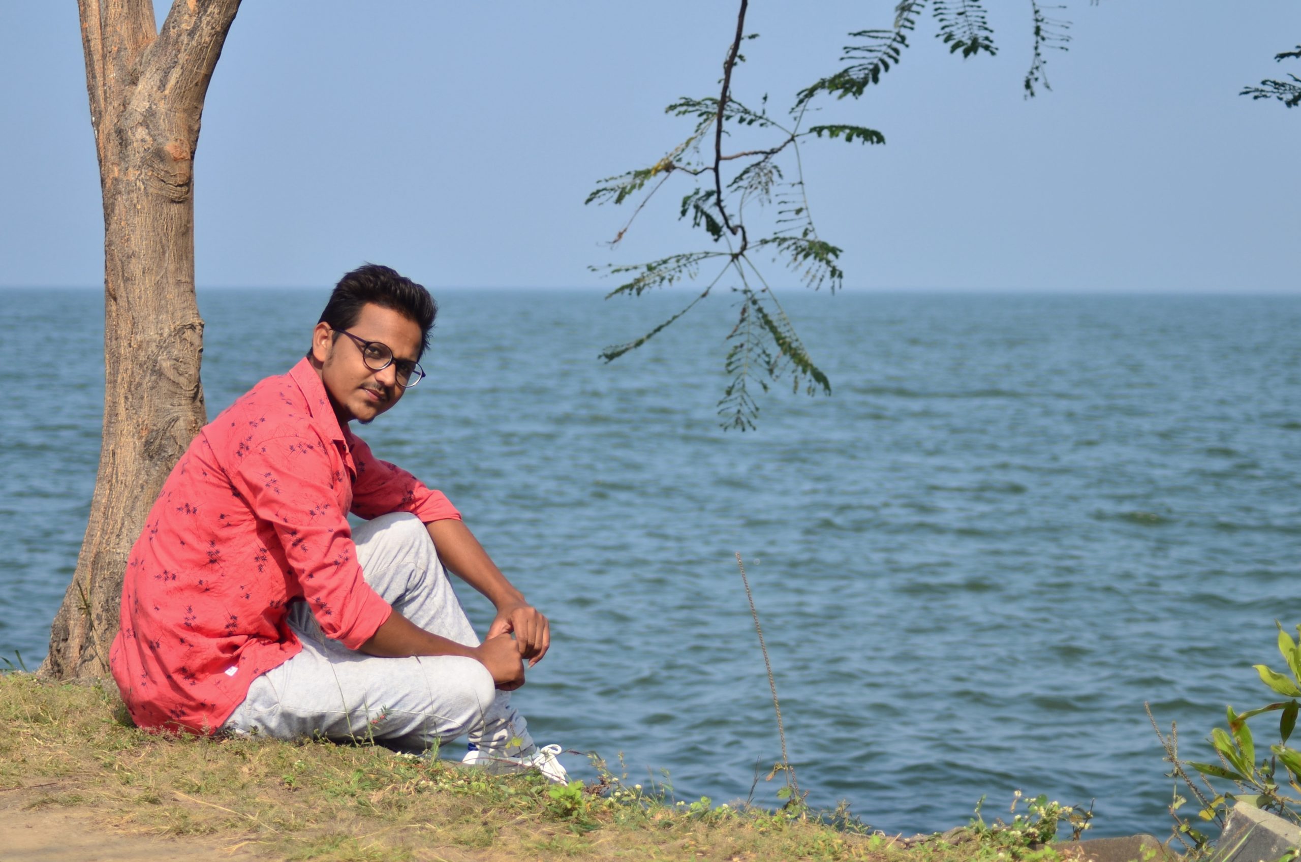 A boy at beachside