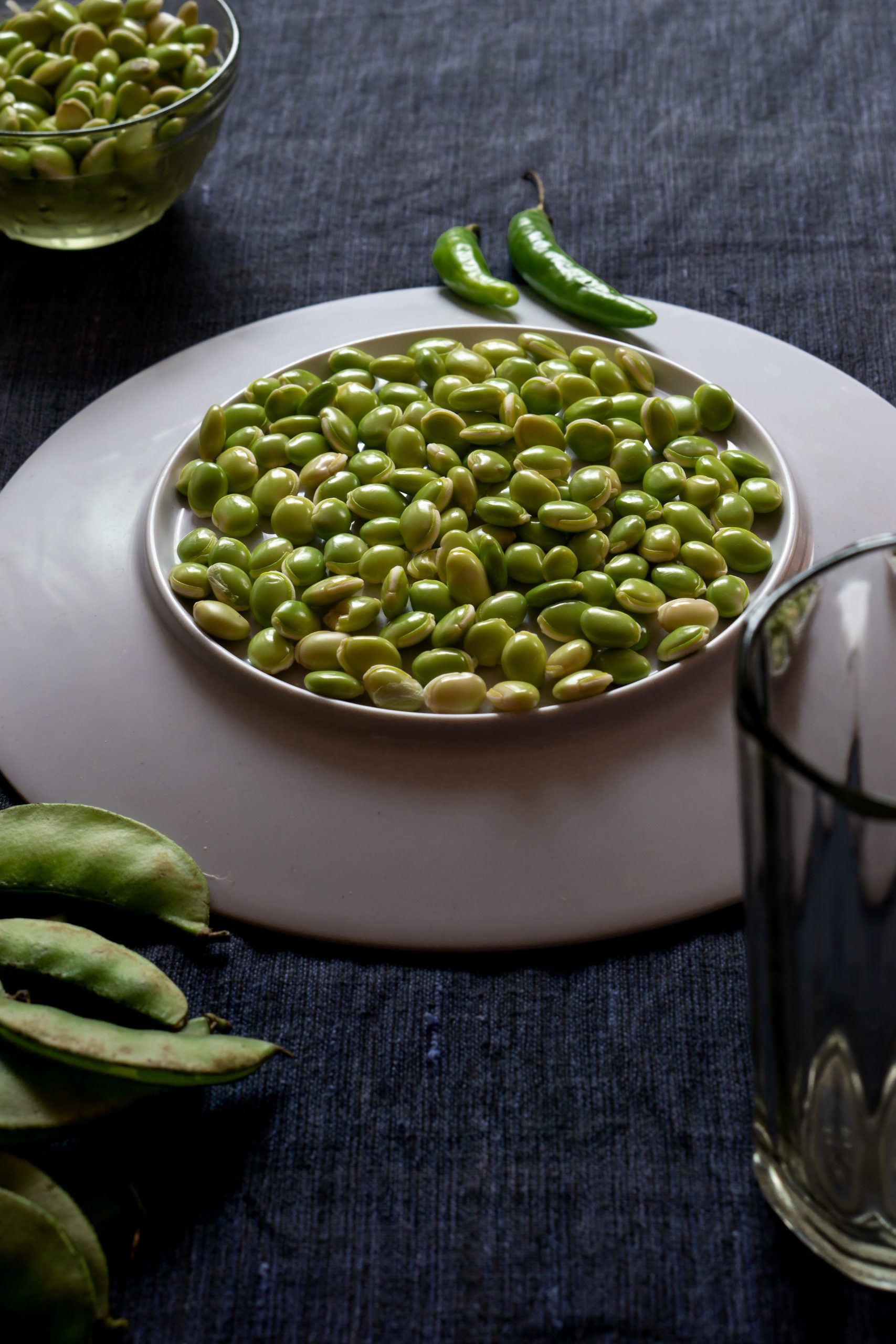 Lima beans in a plate