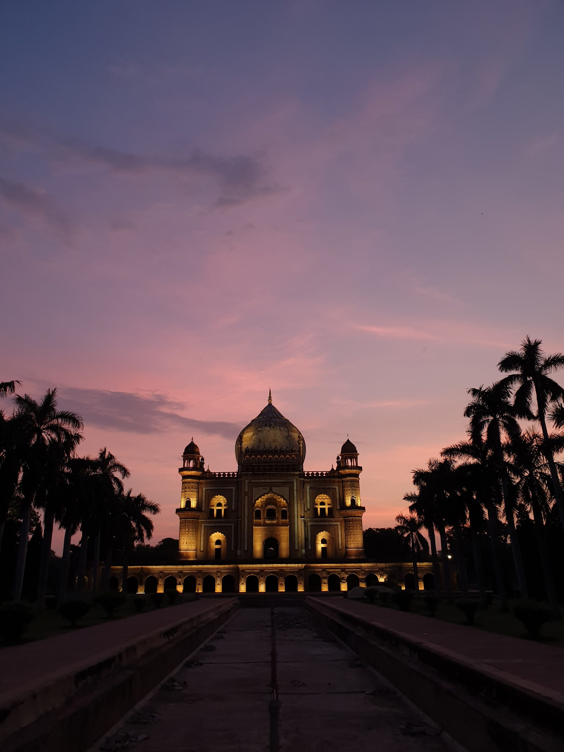 Taj Mahal during evening