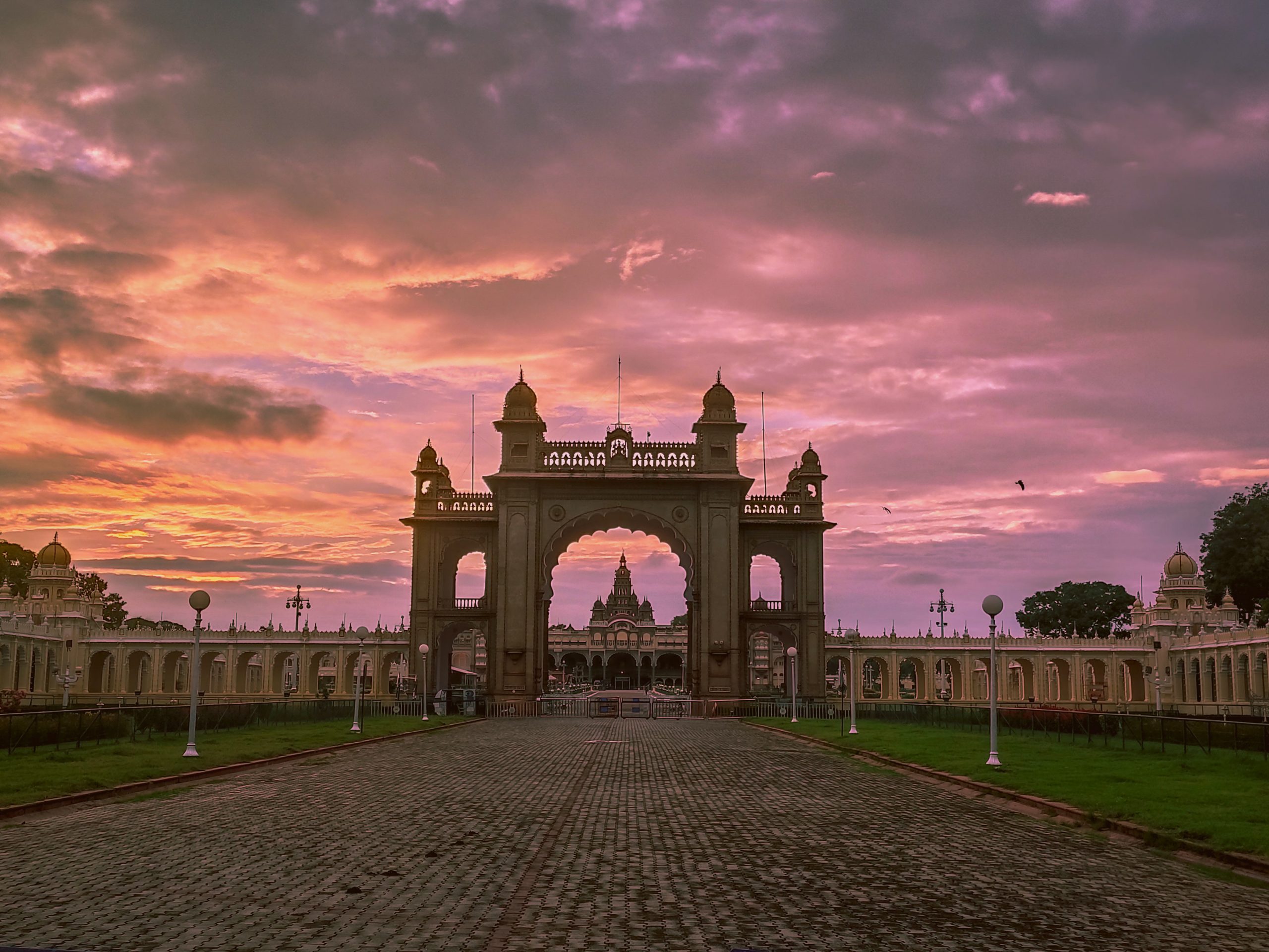 Indian Palace and Pink Sky