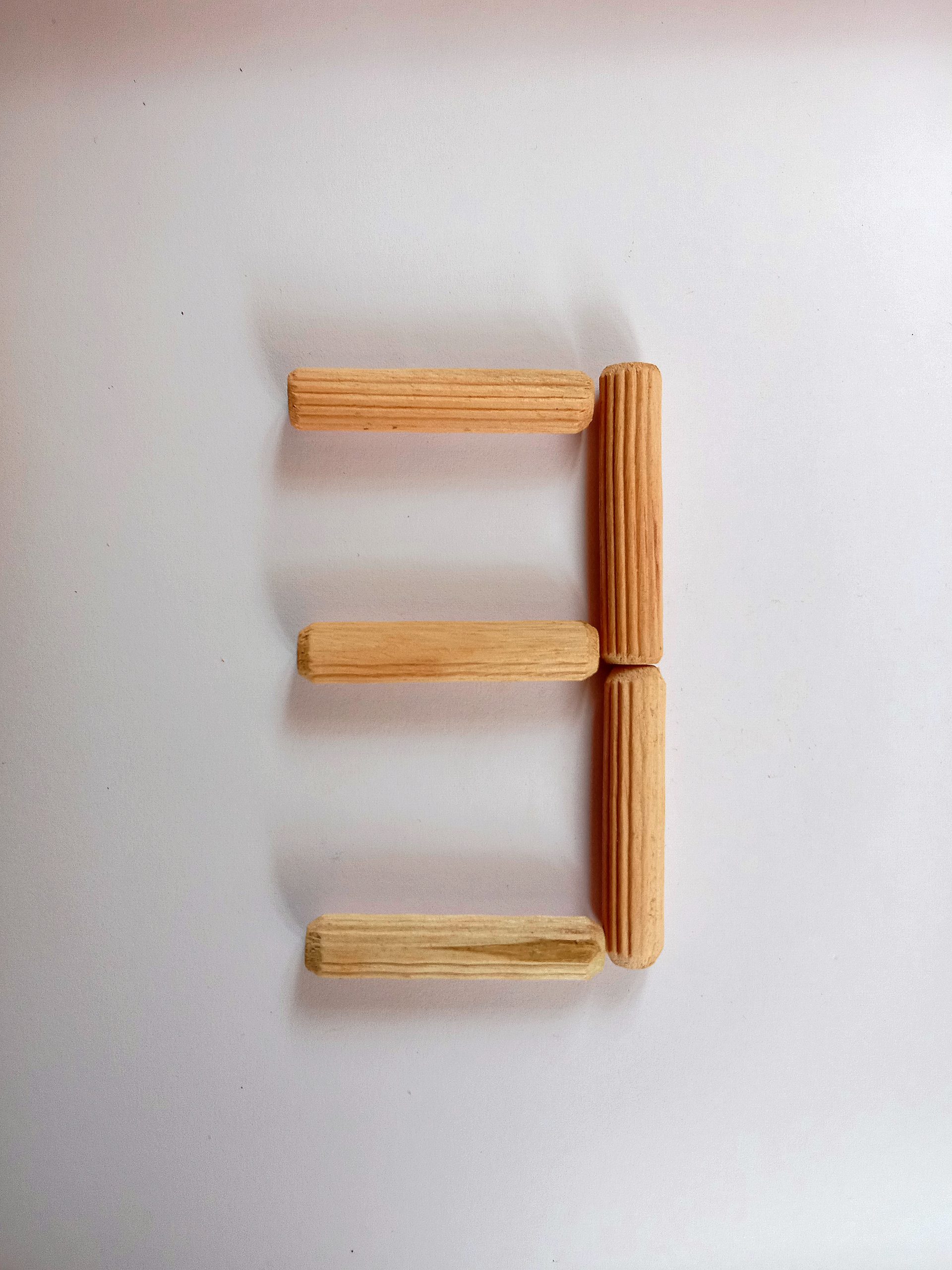 3 made with wooden sticks